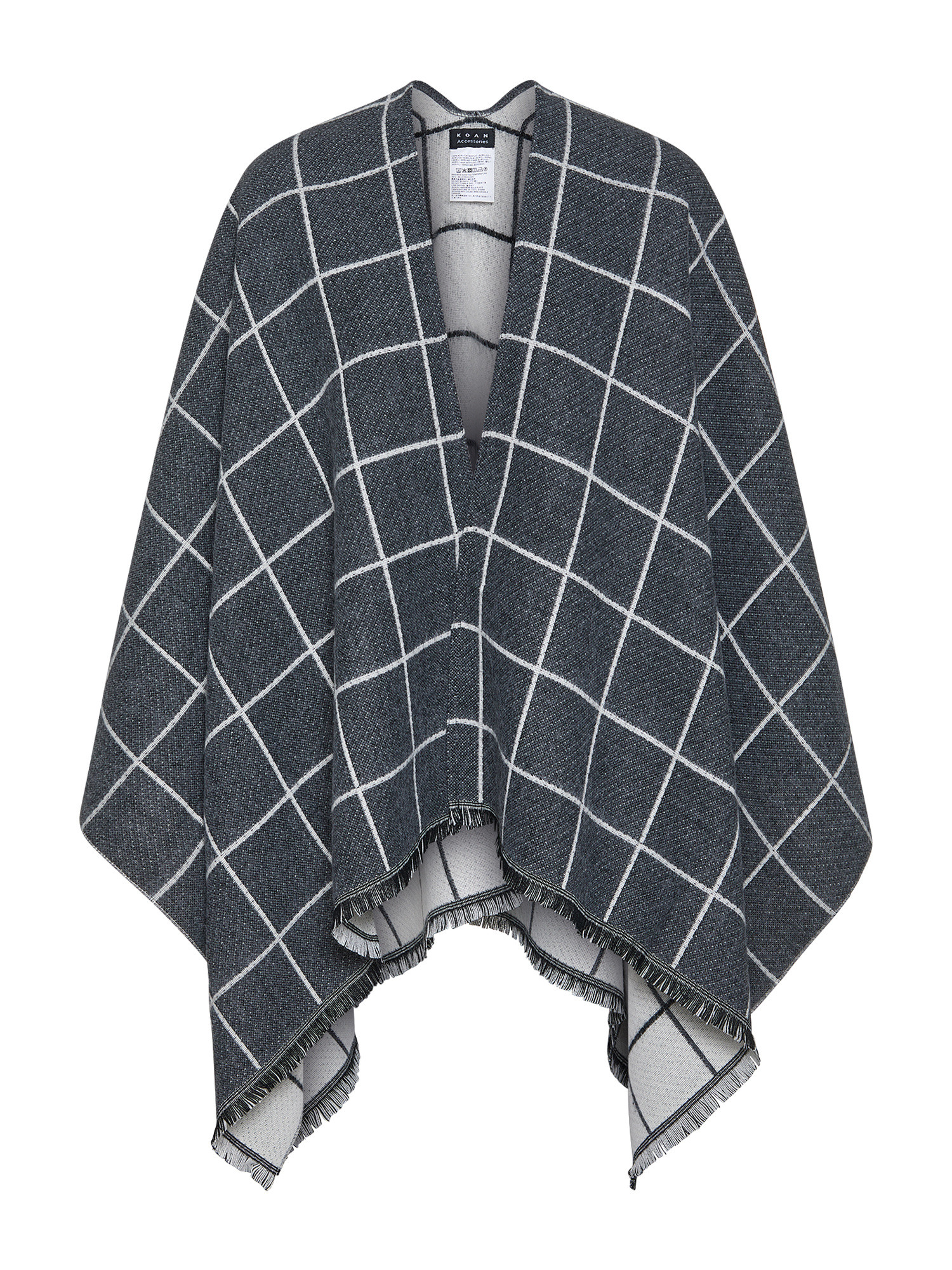 Koan - Checked cape, Grey, large image number 0
