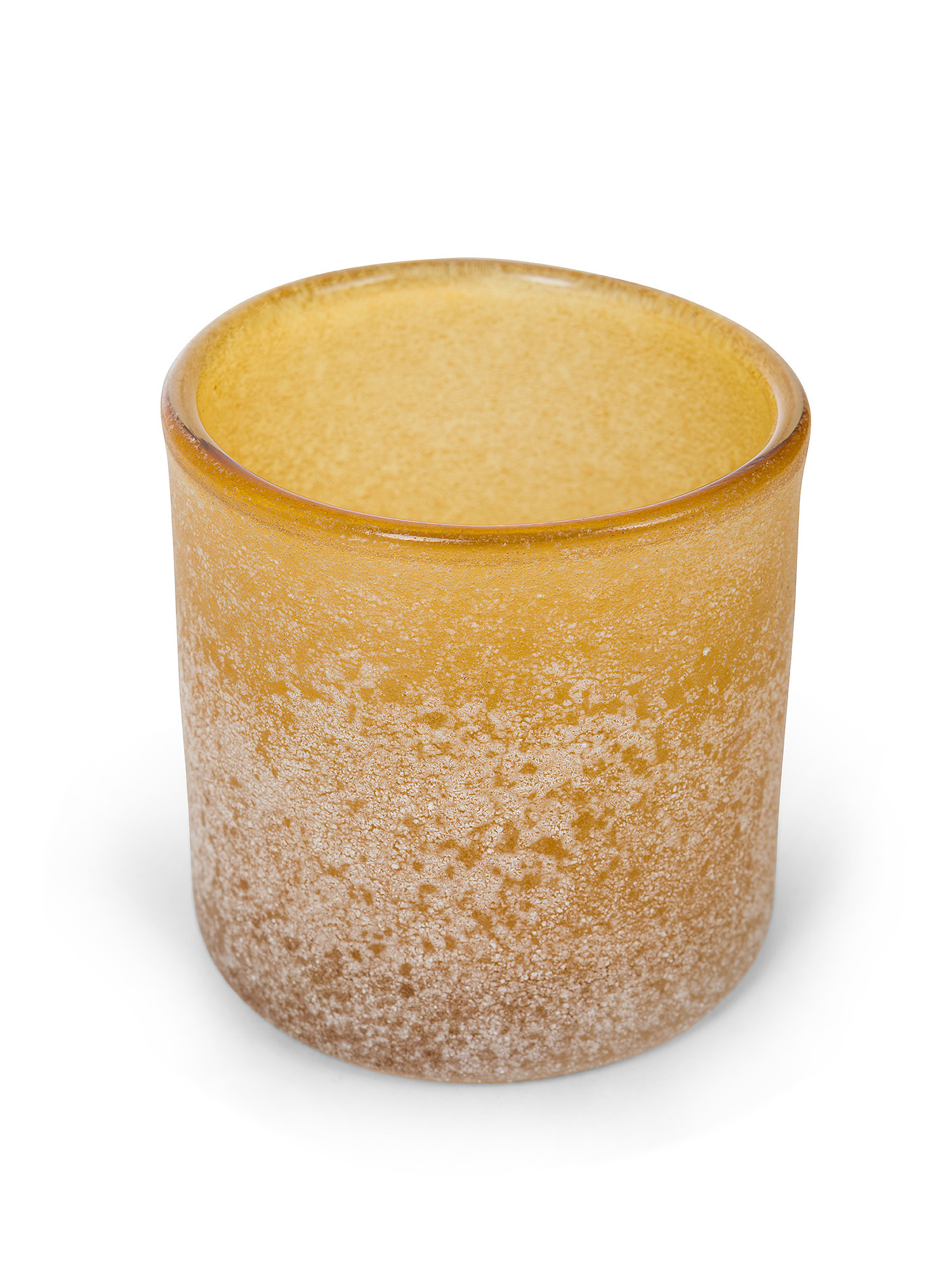 Votive t-light holder in frosted glass, Yellow, large image number 1