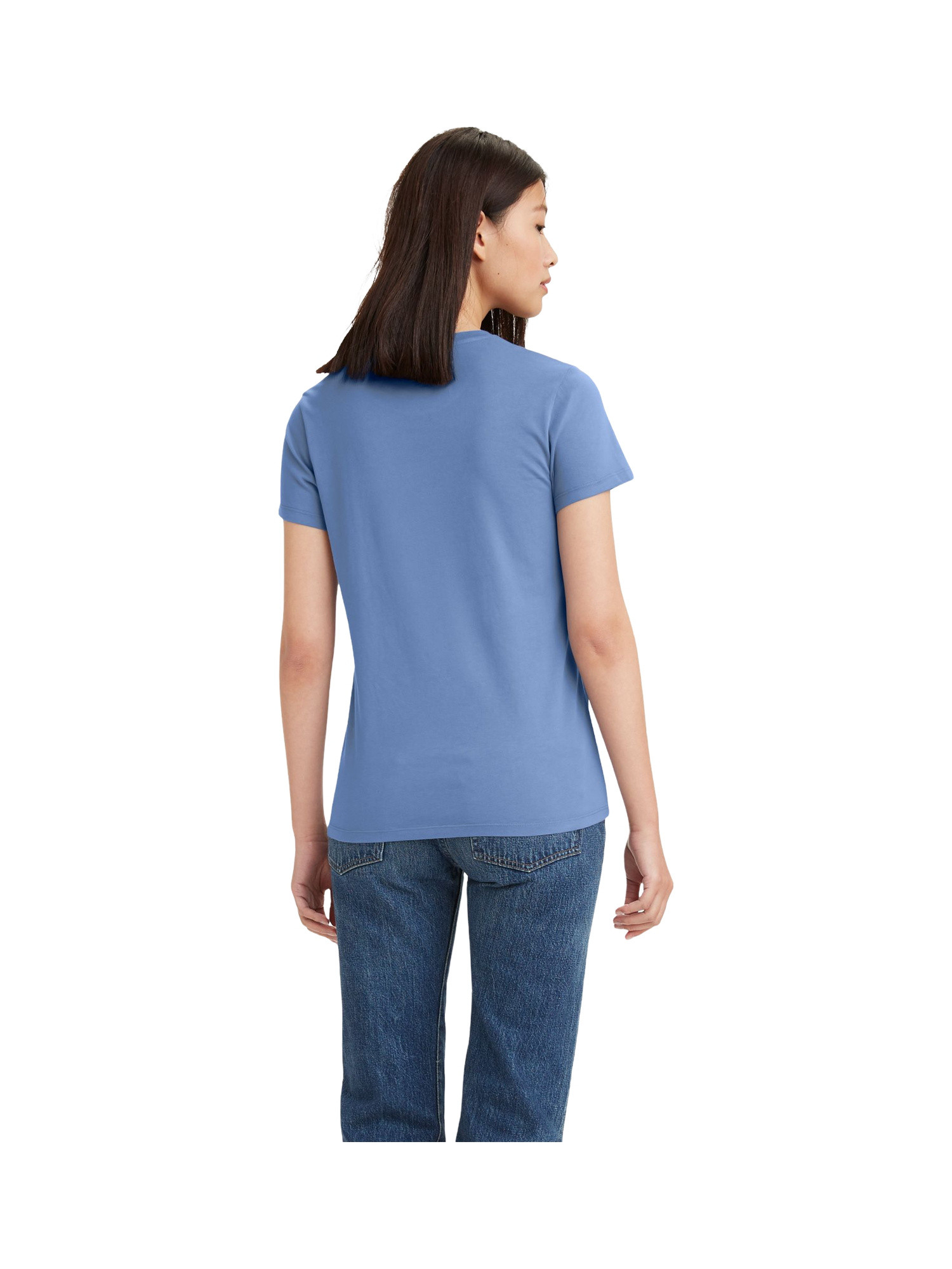 Levi's - T-shirt con logo floreale, Azzurro, large image number 3