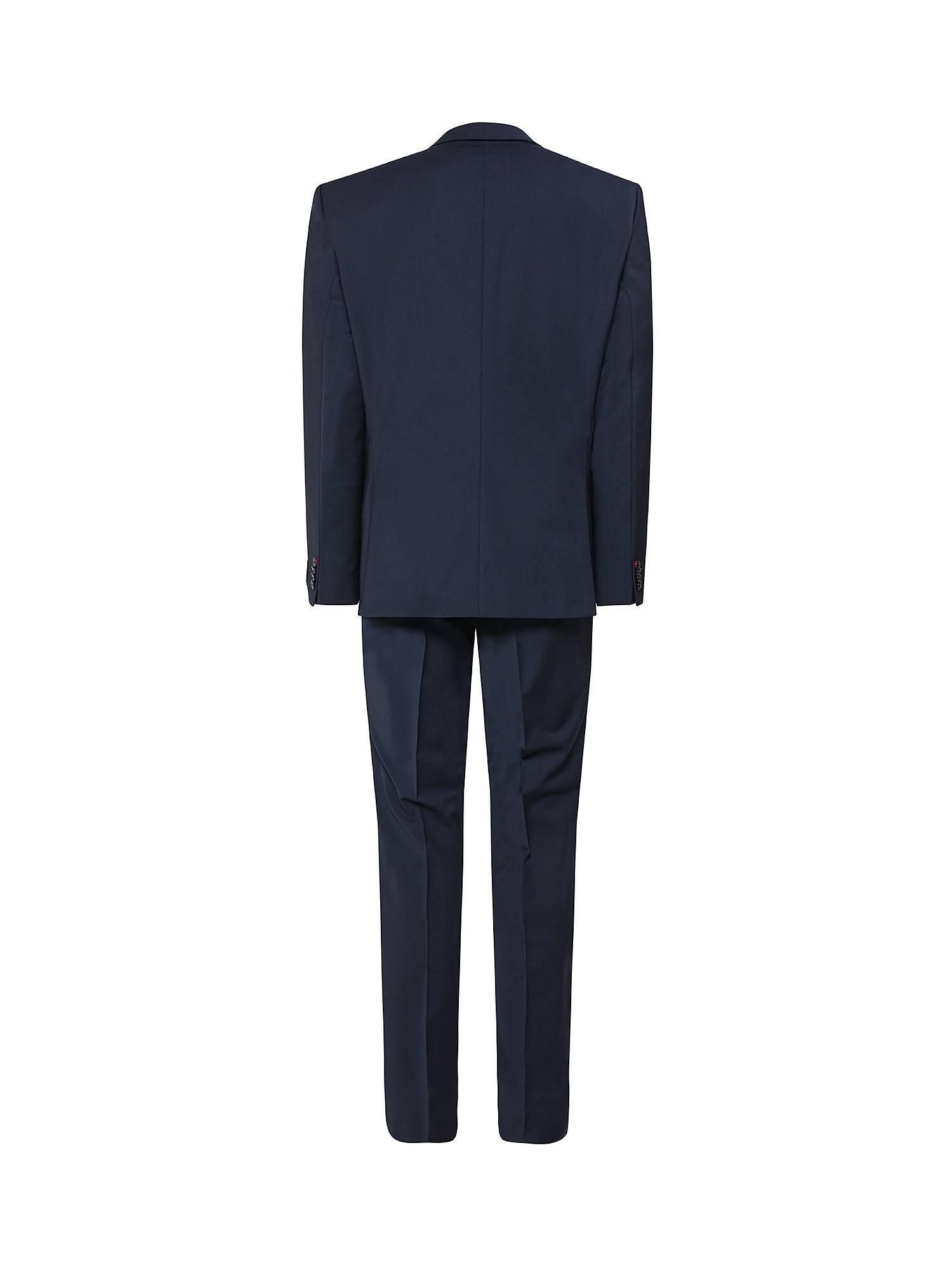 Hugo - Slim fit men's suit in wool blend, Dark Blue, large image number 1
