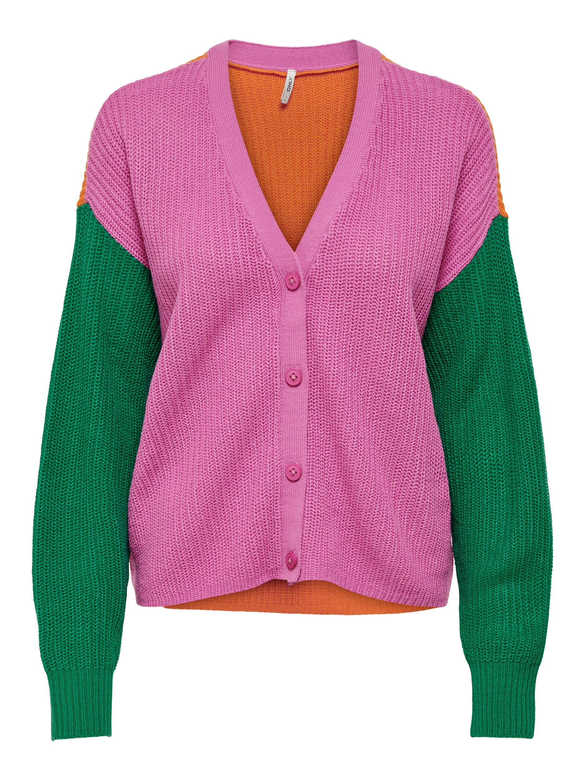 cardigan with buttons, Pink, large image number 0
