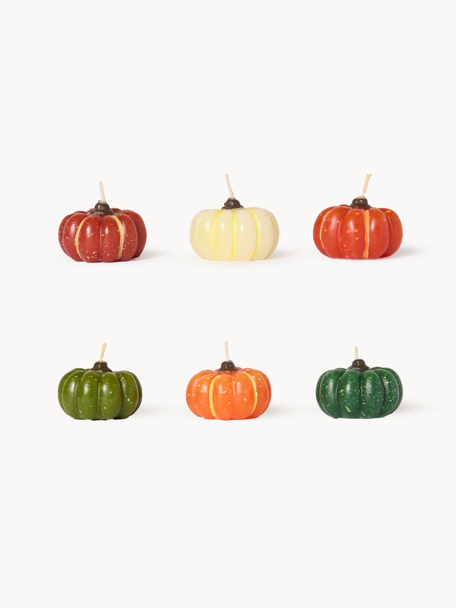 Set di sei candele a forma di zucca, Multicolor, large image number 0