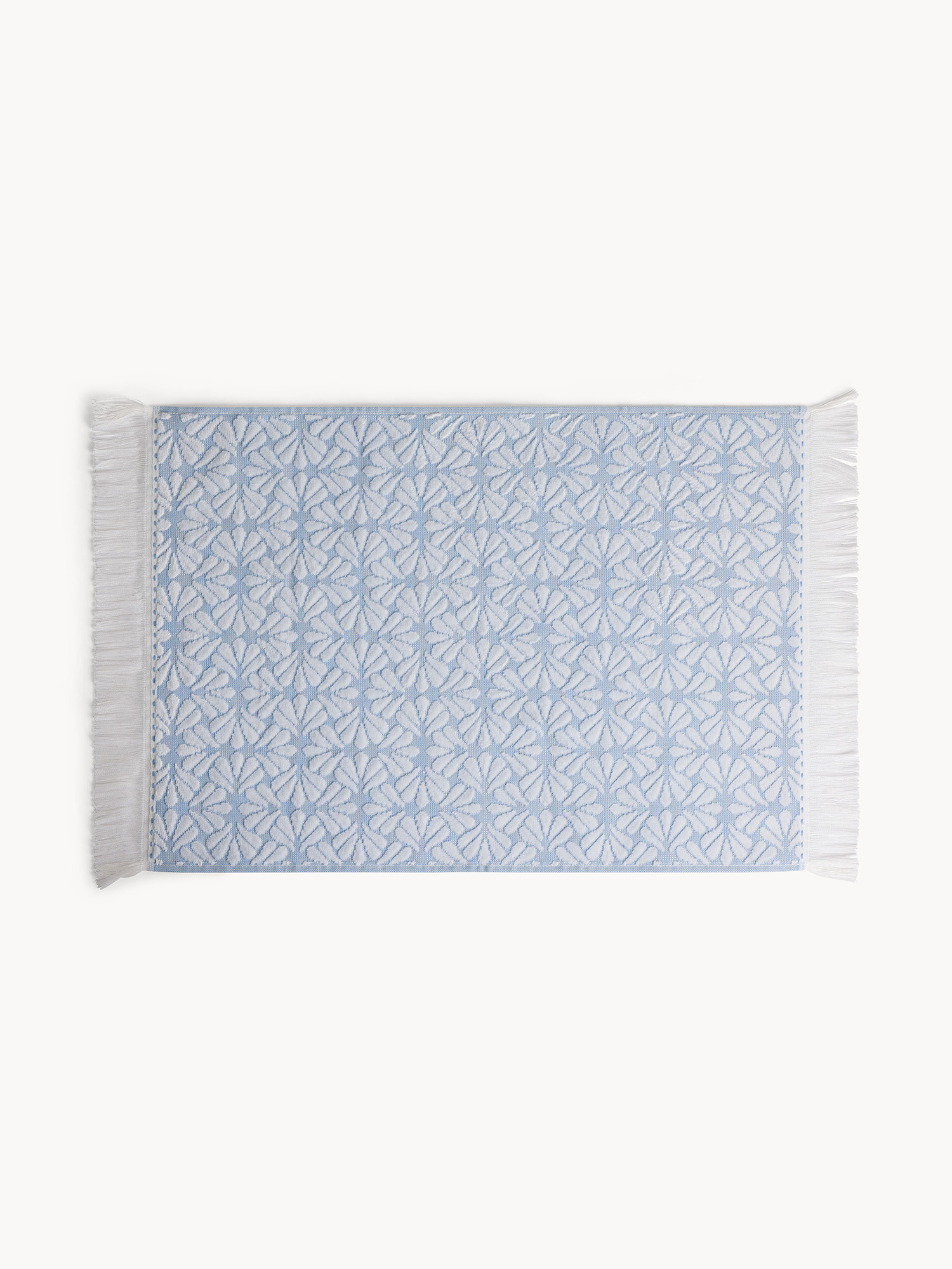 Asciugamano in cotone con fantasia jacquard, Azzurro, large image number 1