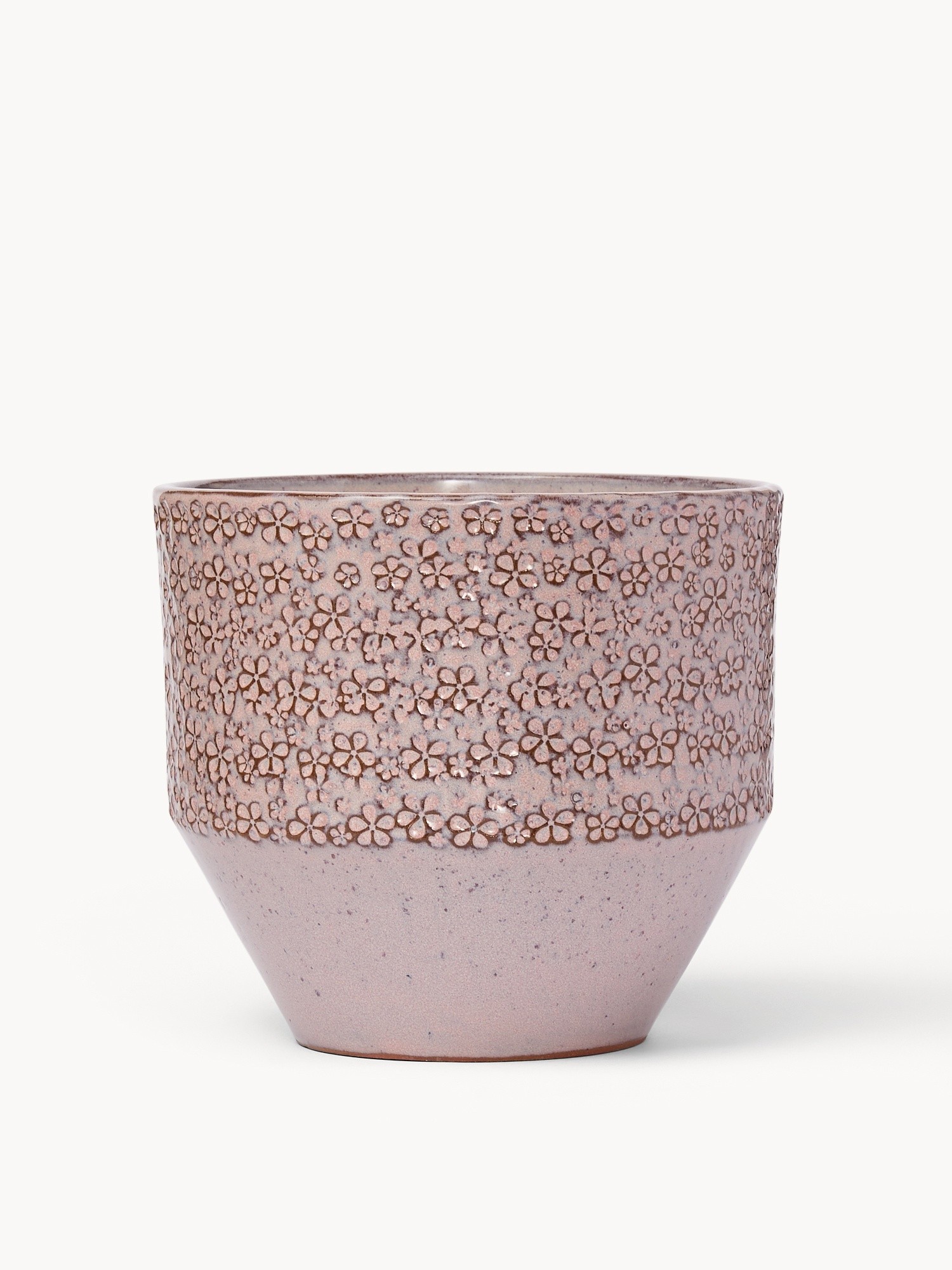 Cachepot in ceramica portoghese prodotta artigianalmente, Grigio chiaro, large image number 0