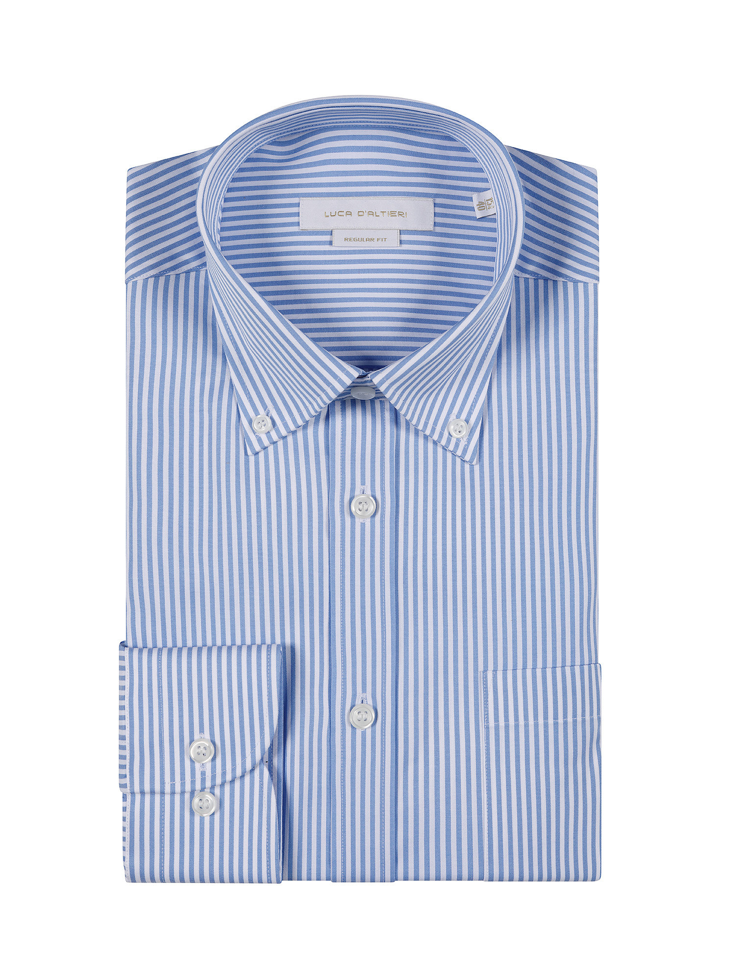 Regular fit cotton poplin shirt, Light Blue, large image number 2