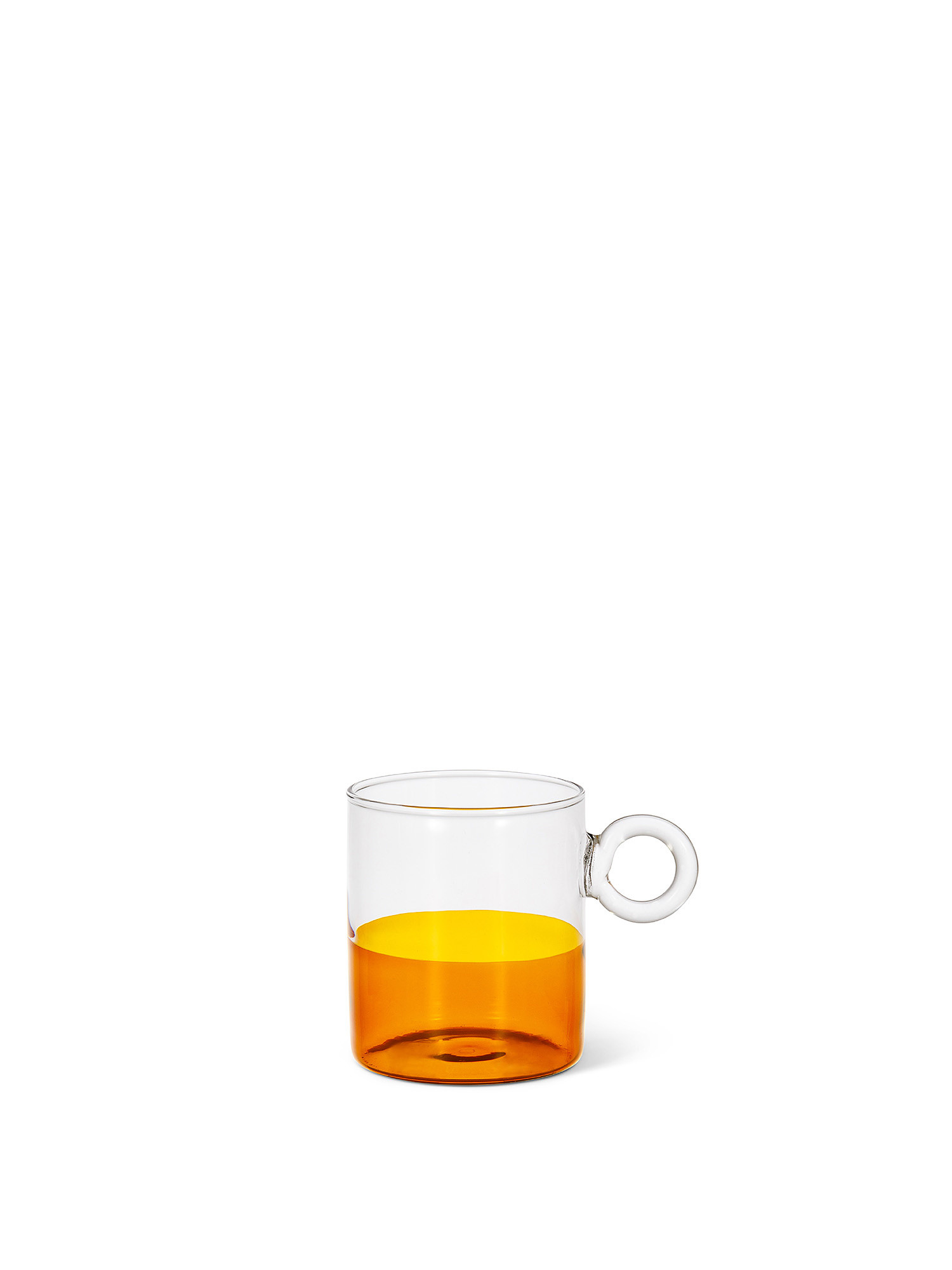 Amber borosilicate glass mug, Transparent, large image number 0