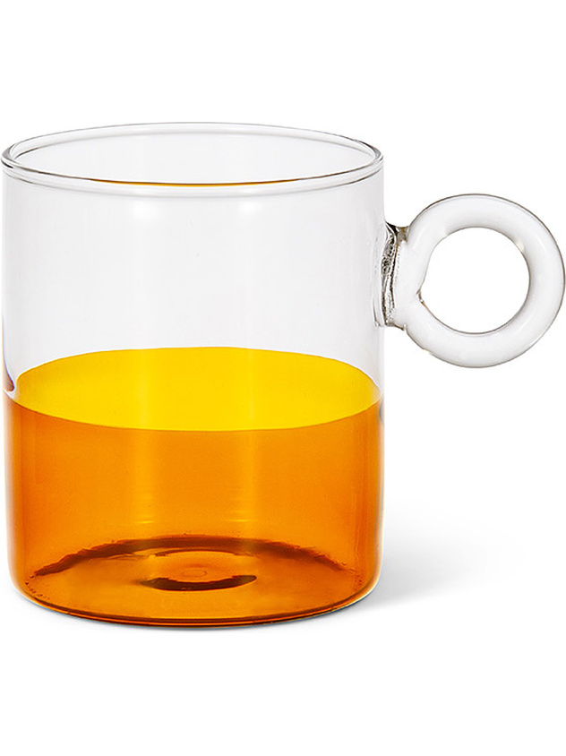 Mug vetro borosilicato ambra