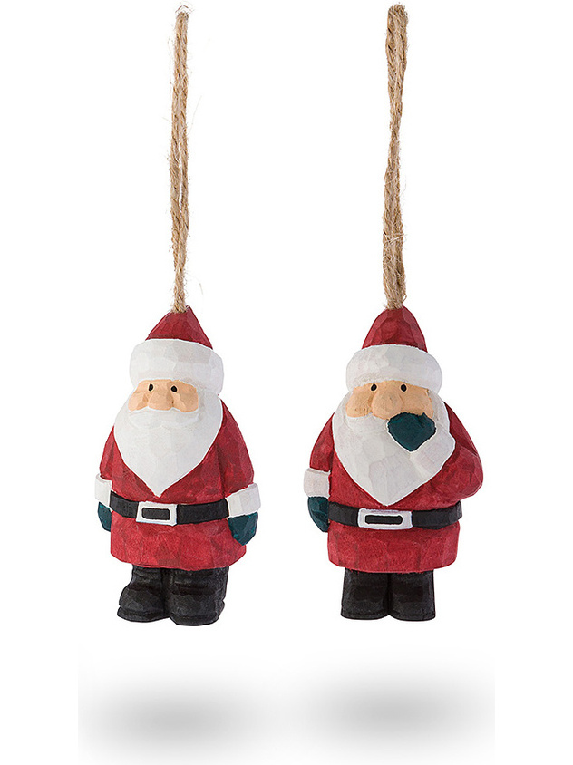 Wooden Santa Claus tree decoration
