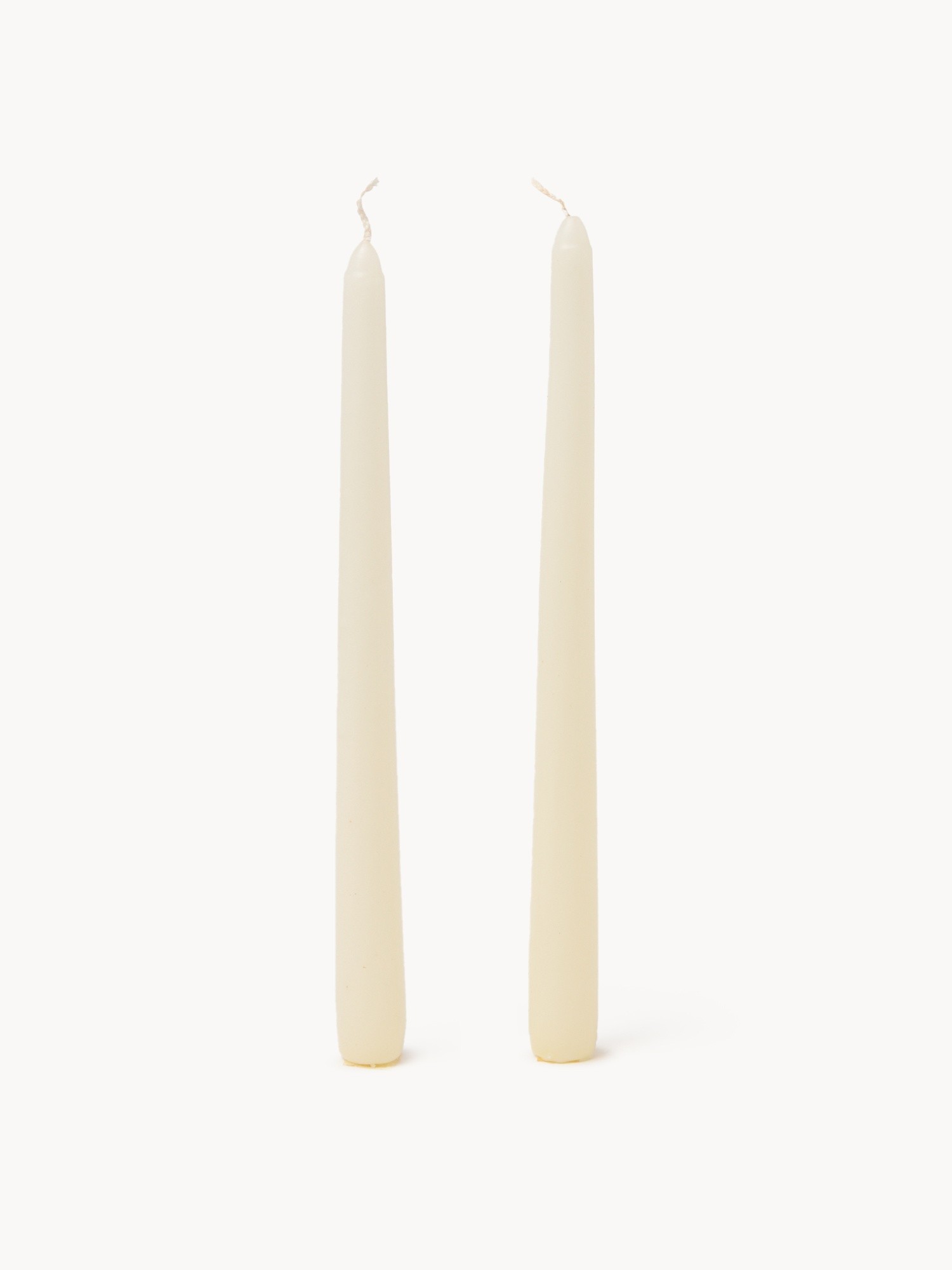 Set of 2 dinner candles, White Ivory, large image number 0