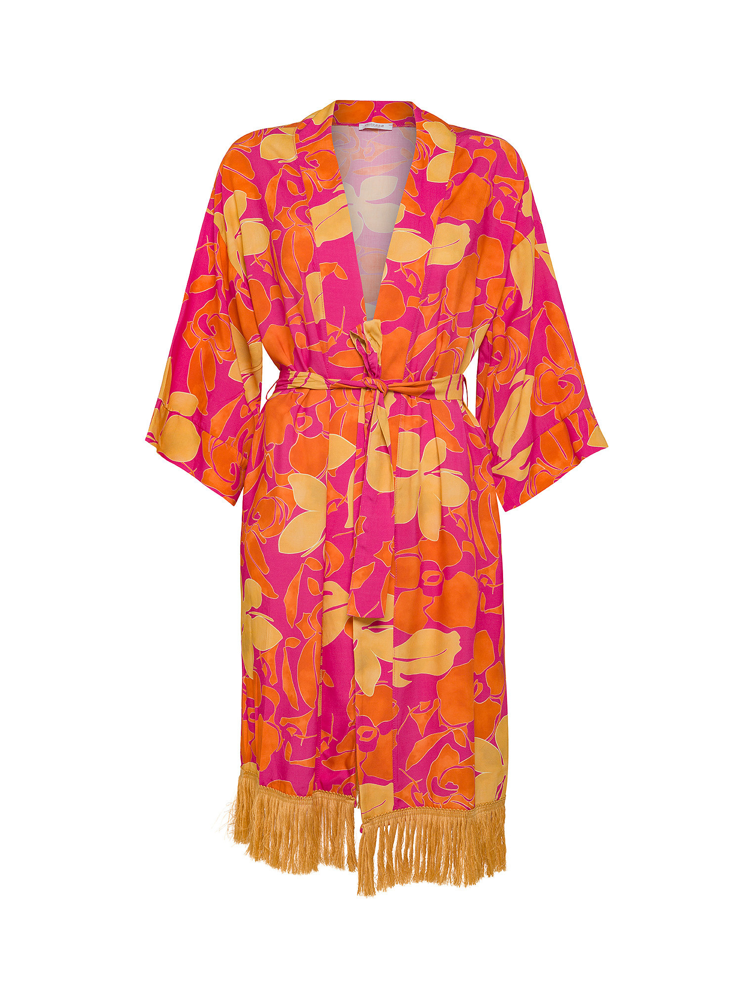 Kimono viscosa stampa floreale, Multicolor, large image number 0