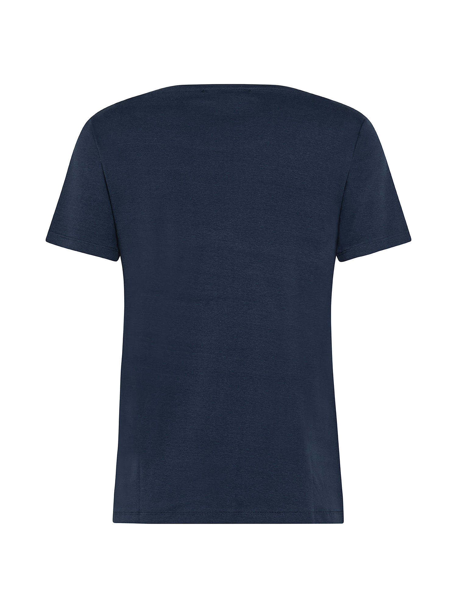 T-shirt with rhinestones, Blue, large image number 1