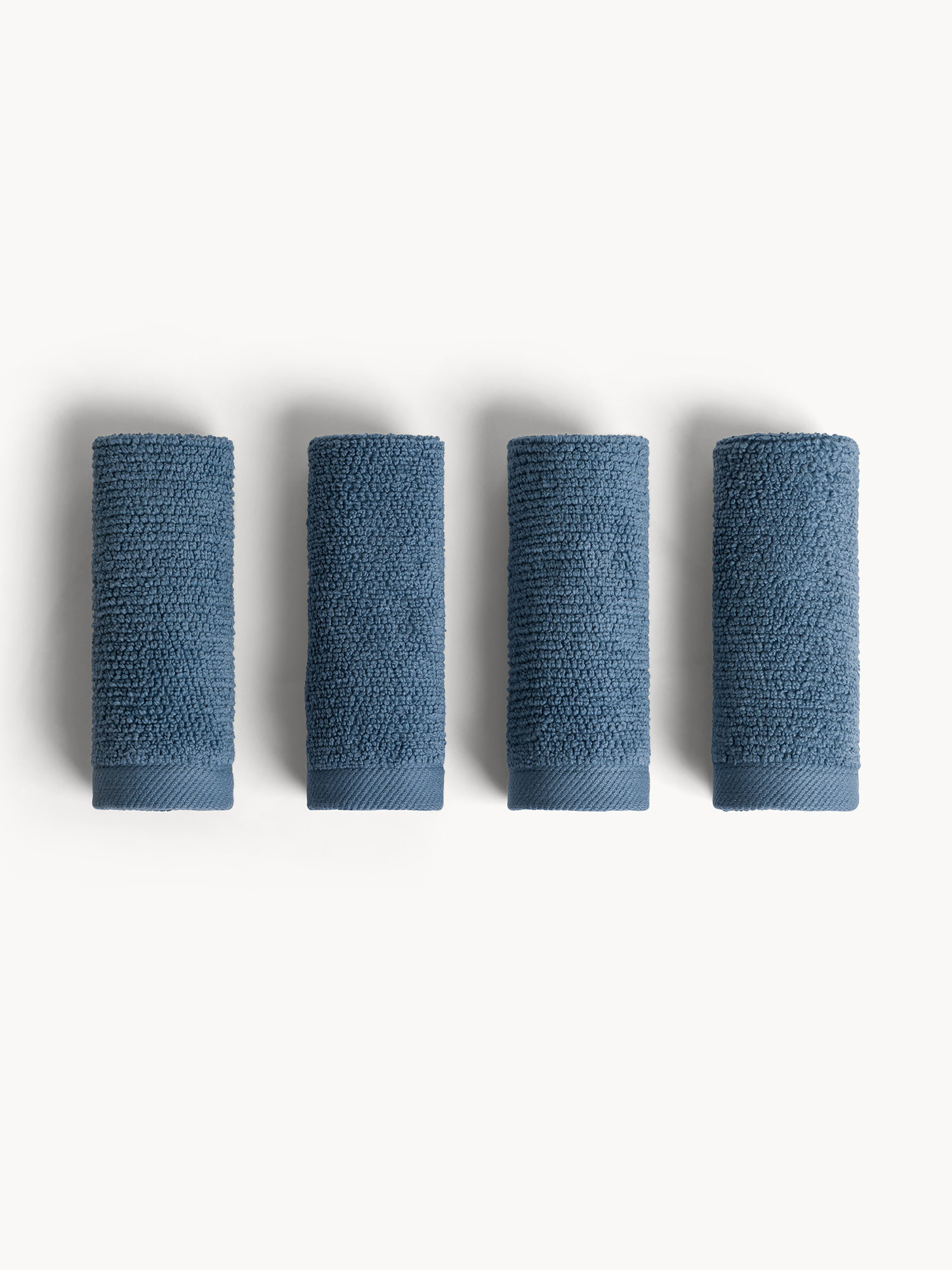 Set 4 lavette in spugna zero twist tinta unita, Blu, large image number 0
