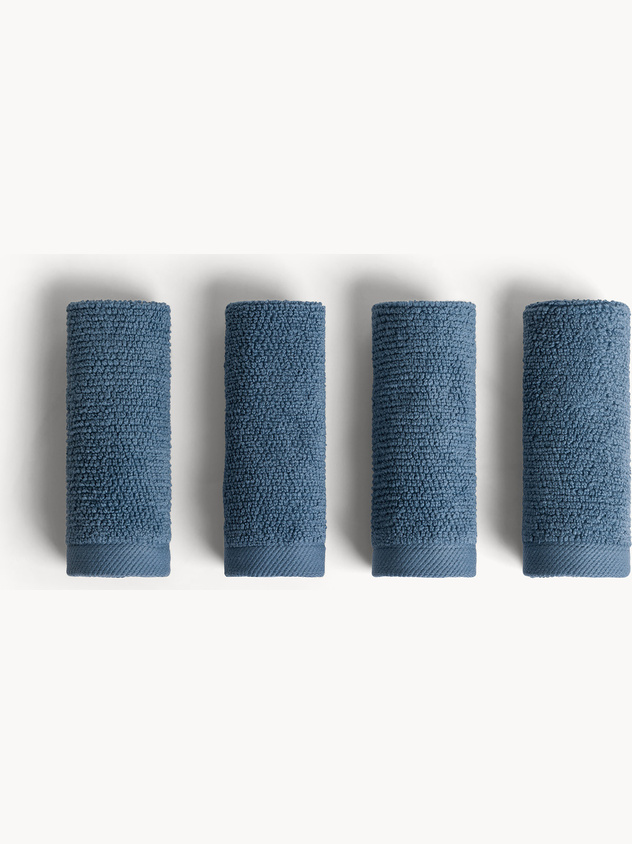 Set 4 lavette in spugna zero twist tinta unita