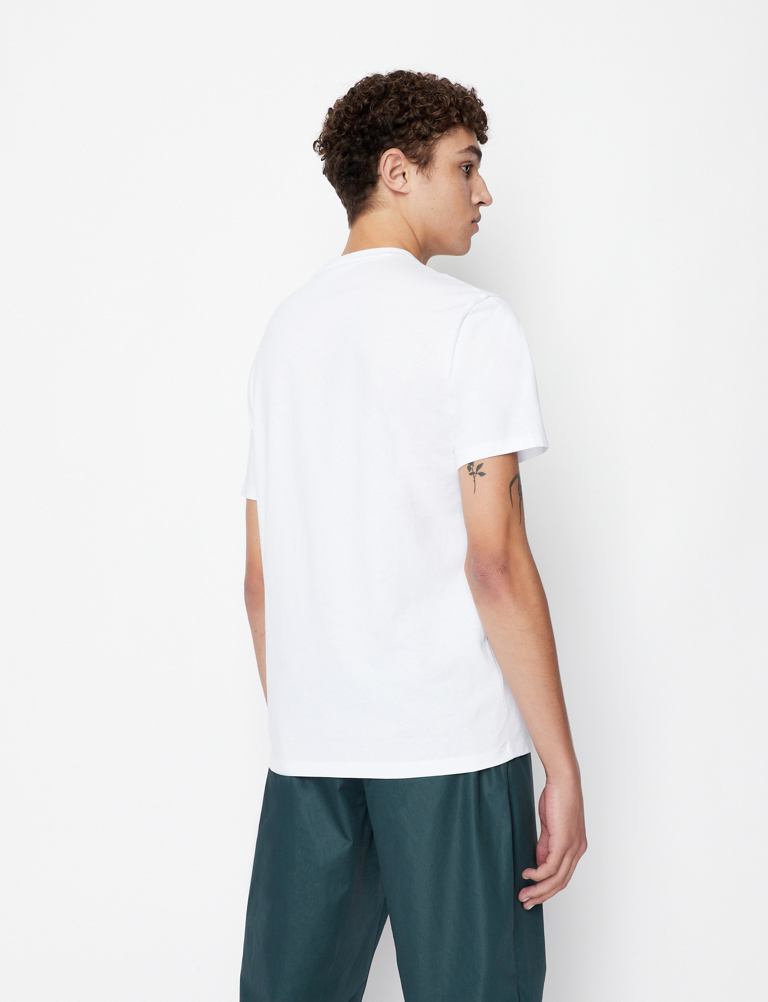 Armani Exchange - Regular fit cotton T-shirt with logo, White, large image number 2