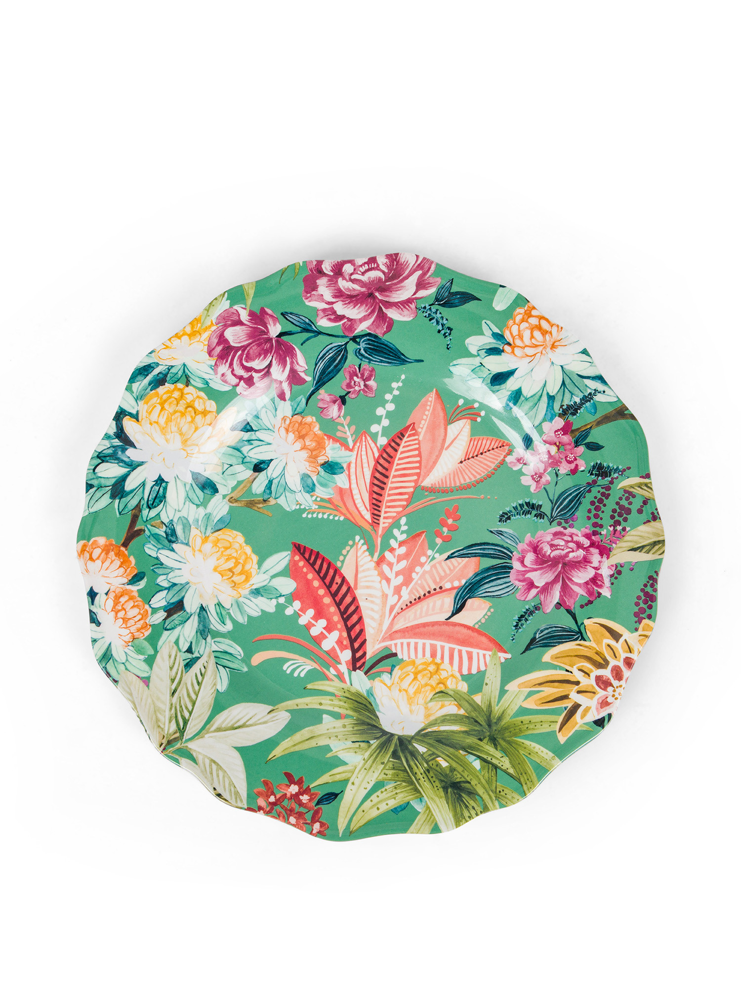 Melamine dinner plate with flowers, Multicolor, large image number 0