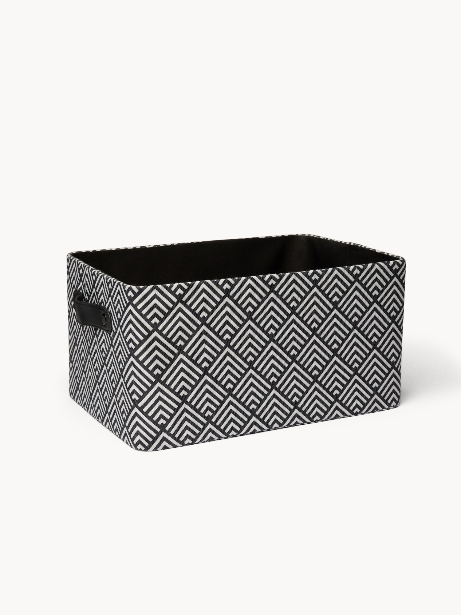Two-Tone Basket with Handles - Discounted Price, Black, large image number 0