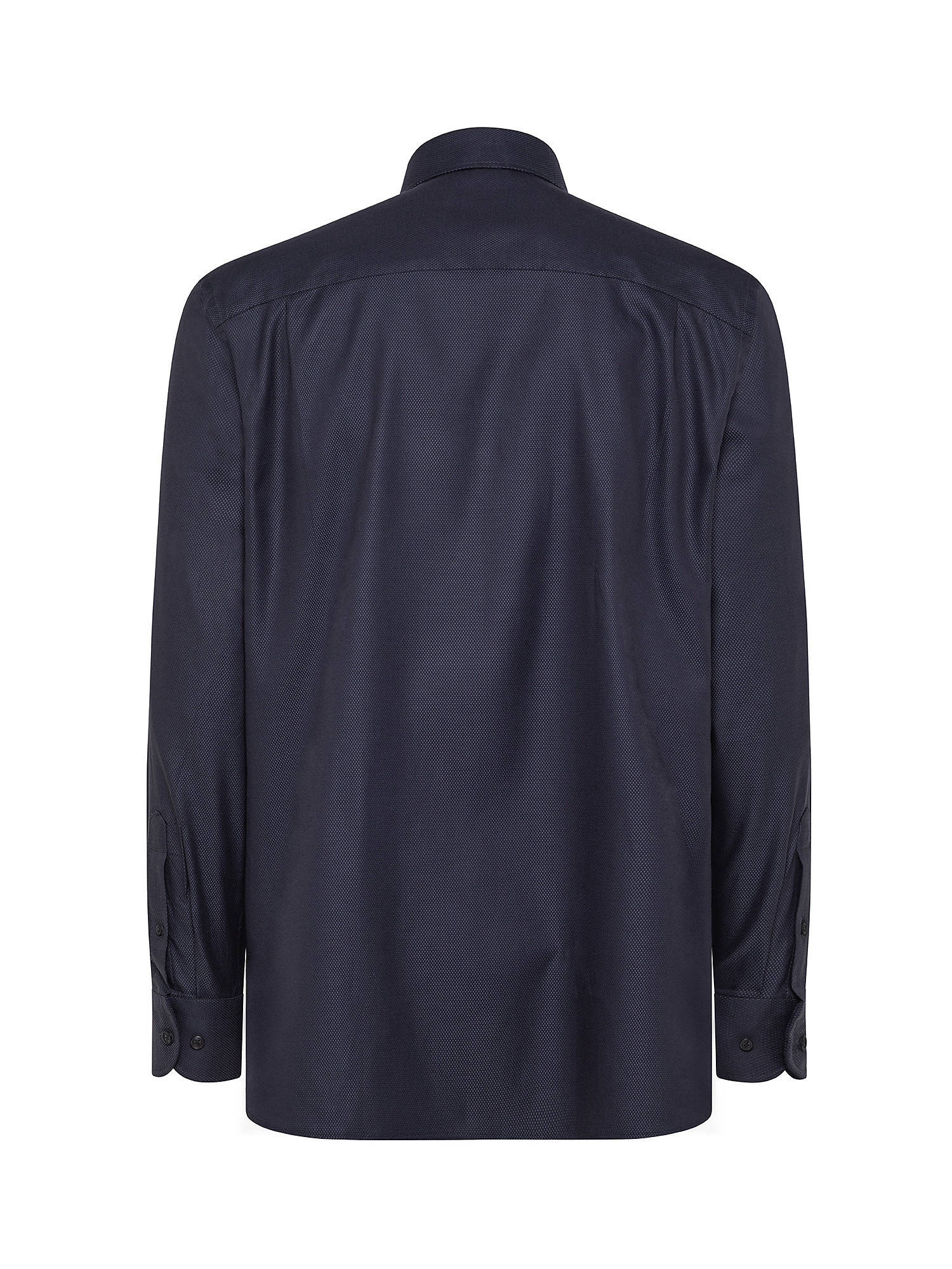 Regular fit textured cotton shirt, Blue, large image number 1