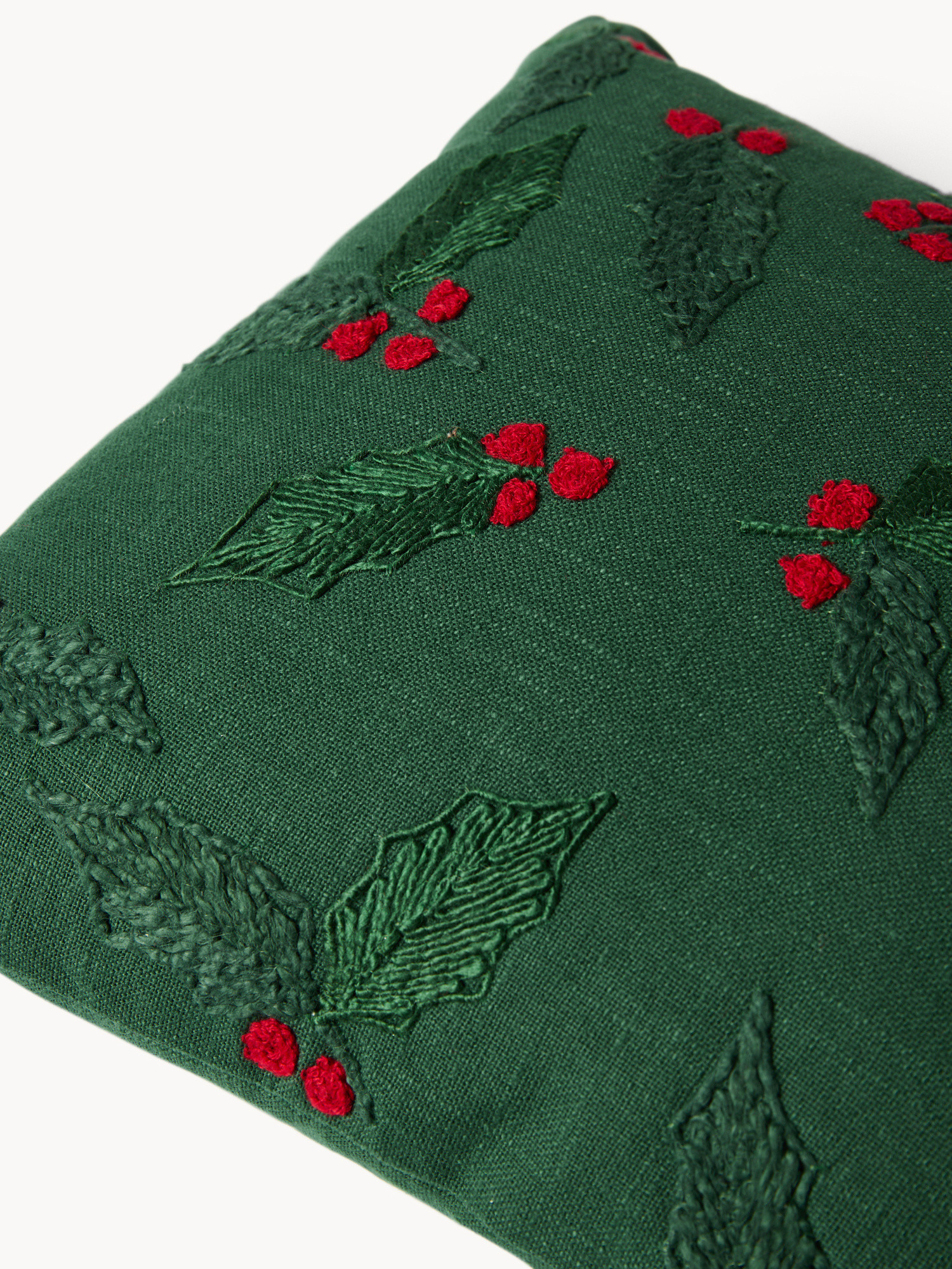 Cuscino 35x50 jacquard agrifolio, Verde, large image number 2