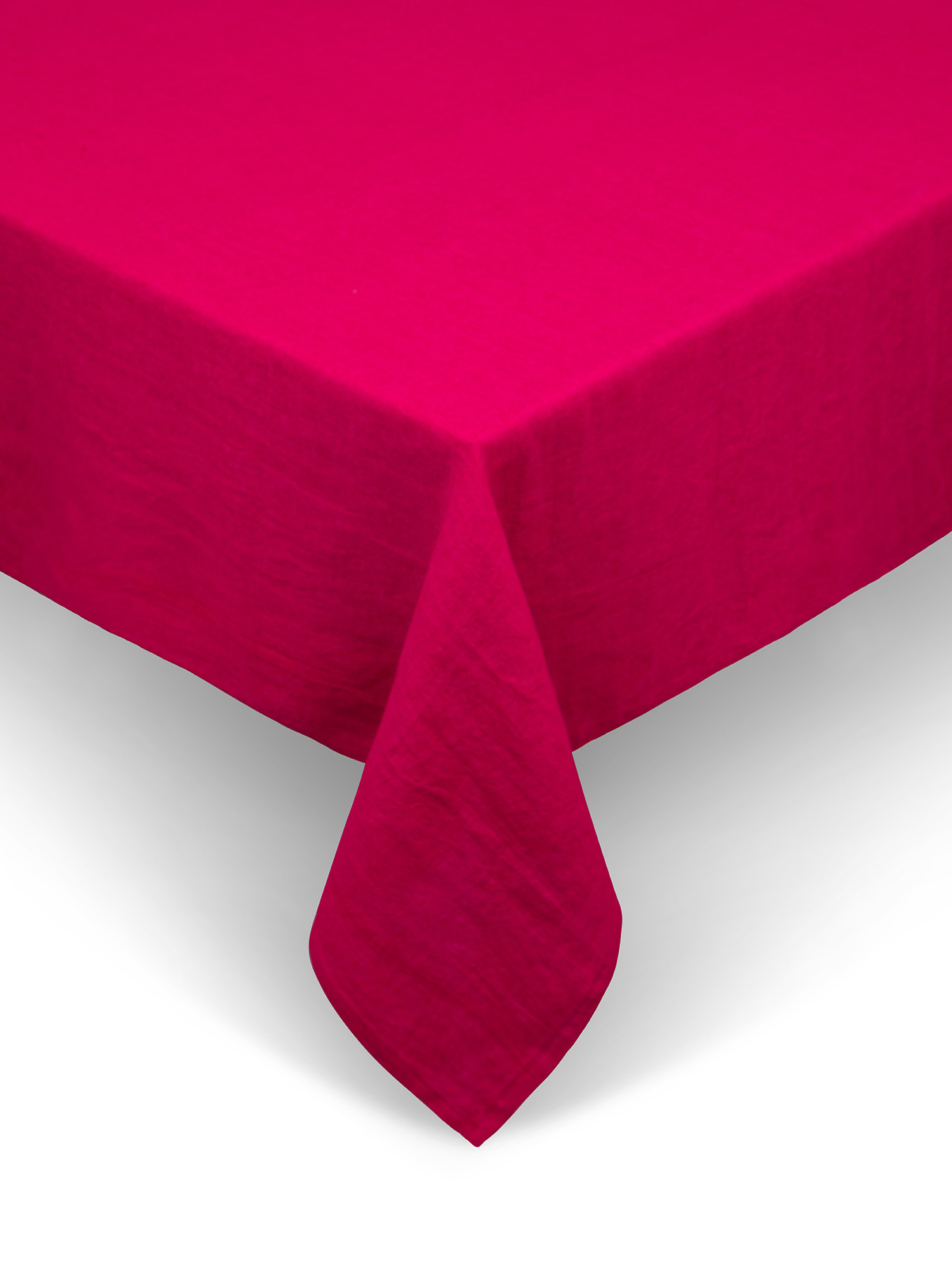 Solid color pure linen tablecloth, Cherry Red, large image number 0