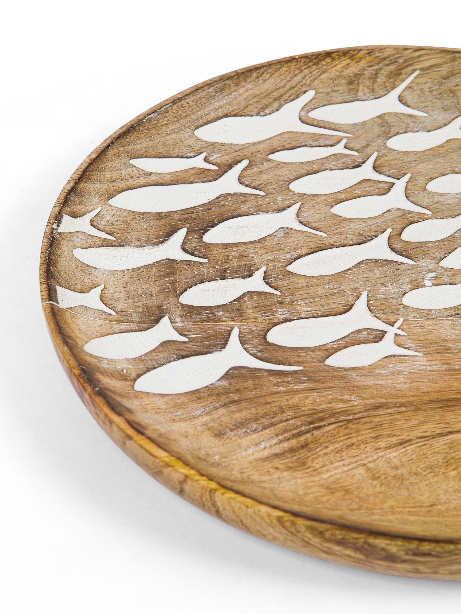 Hand-carved wooden pocket tray, Natural, large image number 1