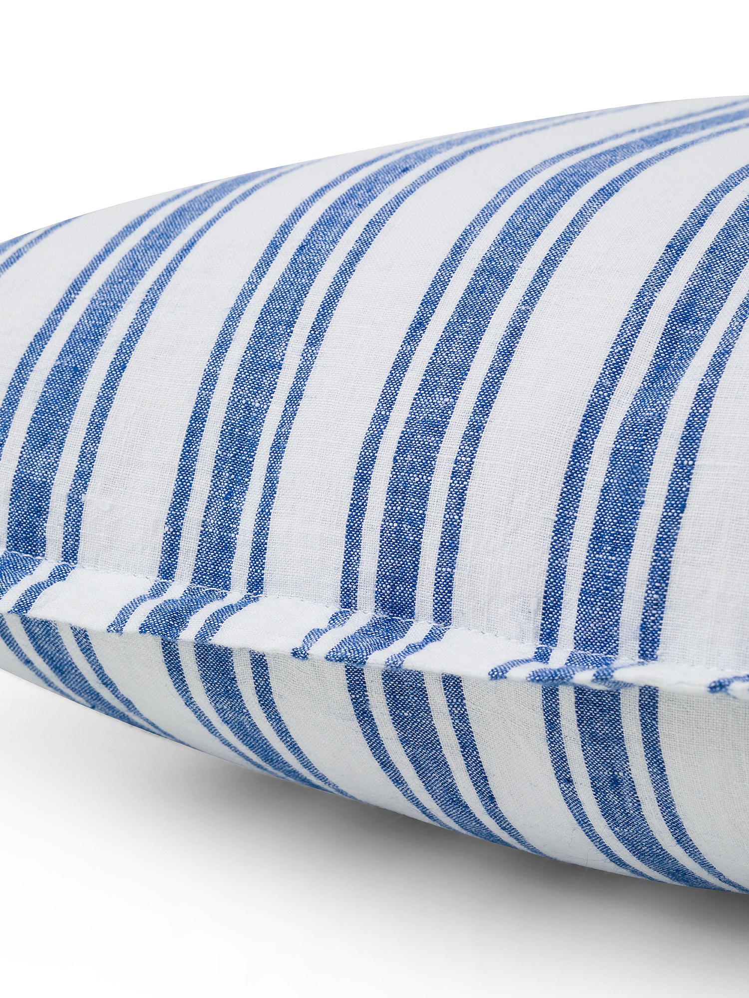 Pure linen striped cushion 45x45cm, Light Blue, large image number 2