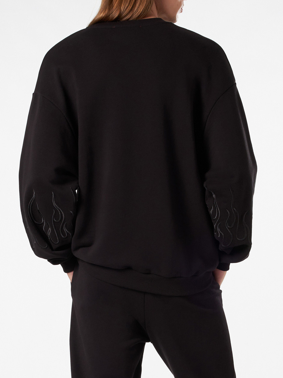Vision of Super - Sweatshirt with embroidered flames, Black, large image number 3