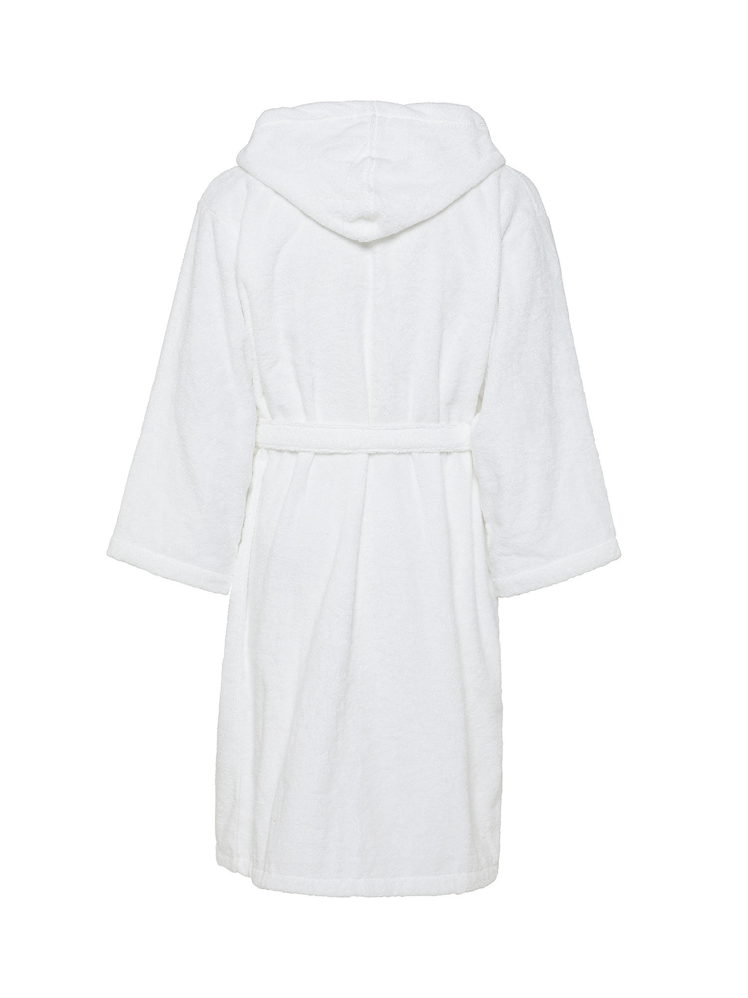 Zefiro solid color 100% cotton bathrobe, White, large image number 1