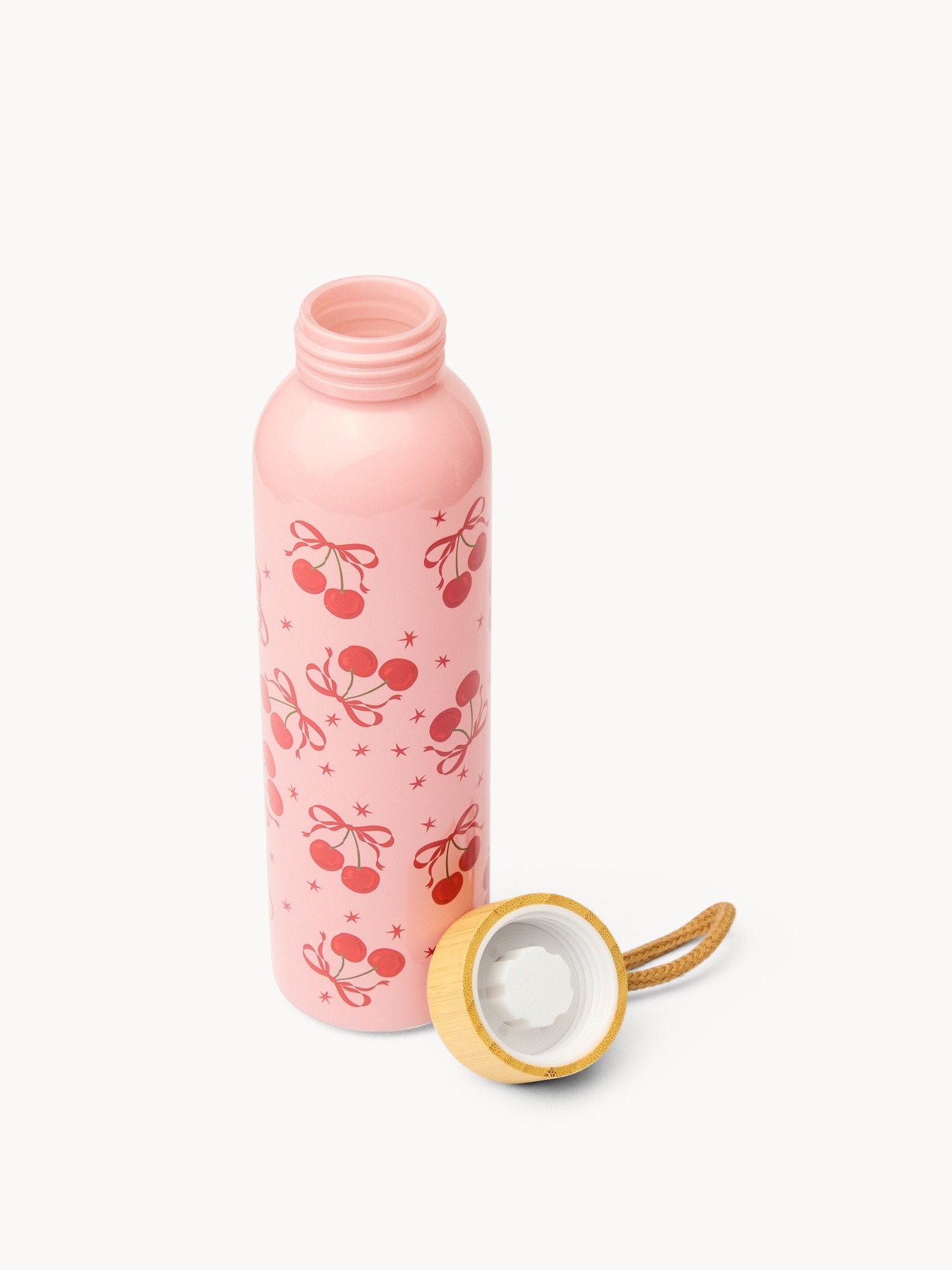Borraccia in vetro motivo ciliegie - Prezzo di lancio, Trasparente, large image number 1