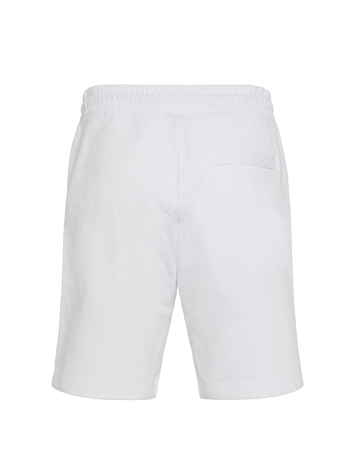 Hugo - Bermuda with logo in cotton, White, large image number 1