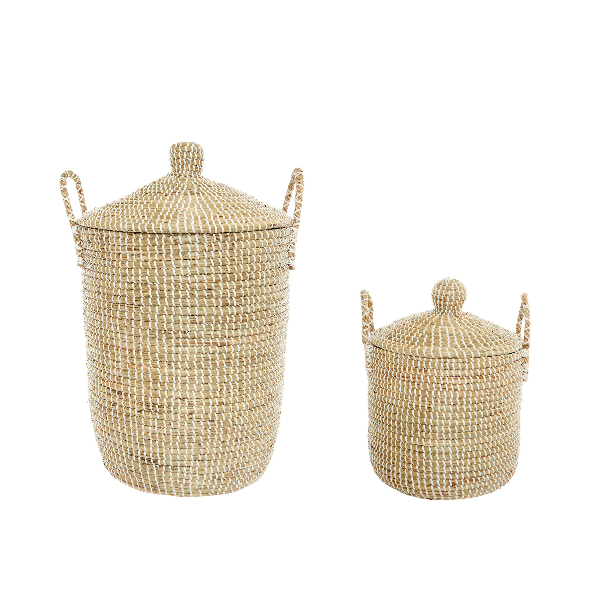 Handmade seagrass laundry basket, Beige, large image number 2