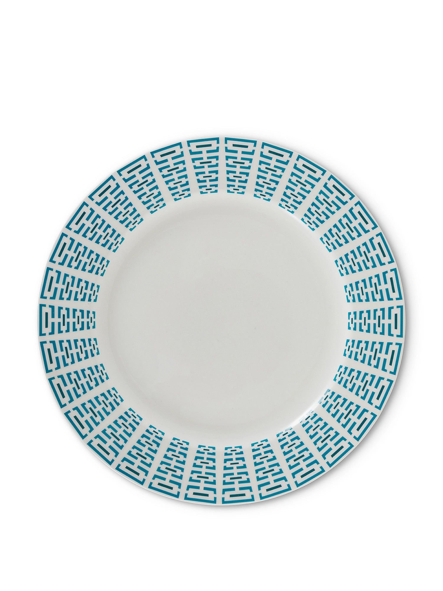 New bone china dinner plate with decoration, White, large image number 0