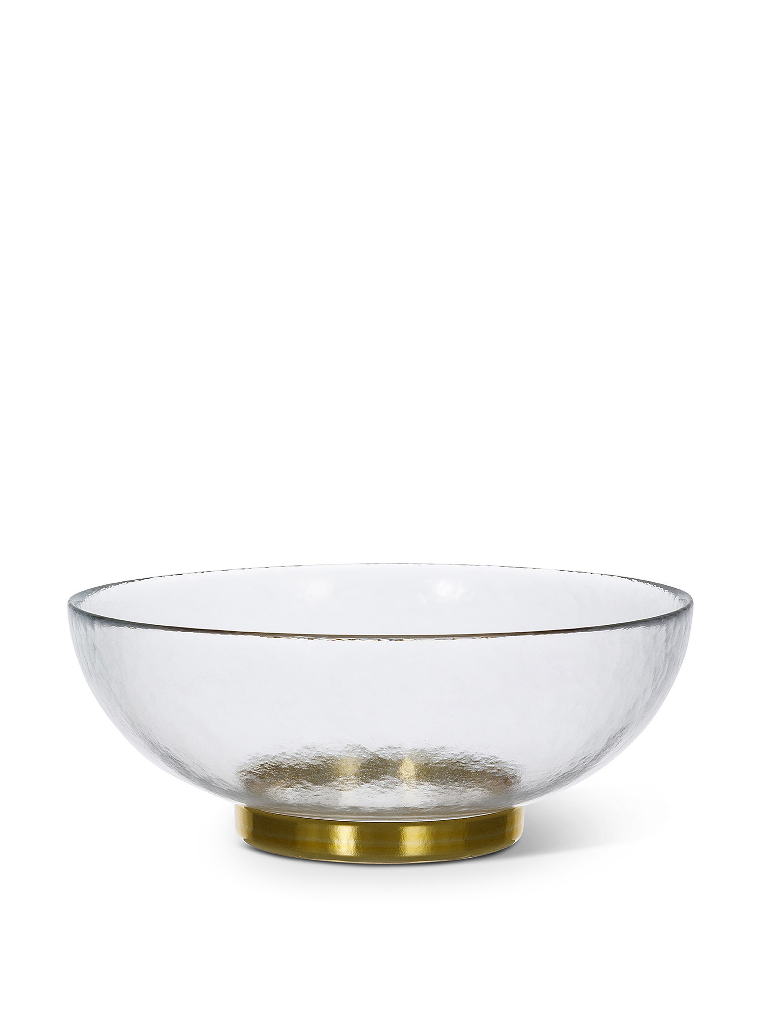 Glass cup with gold base, Gold, large image number 0