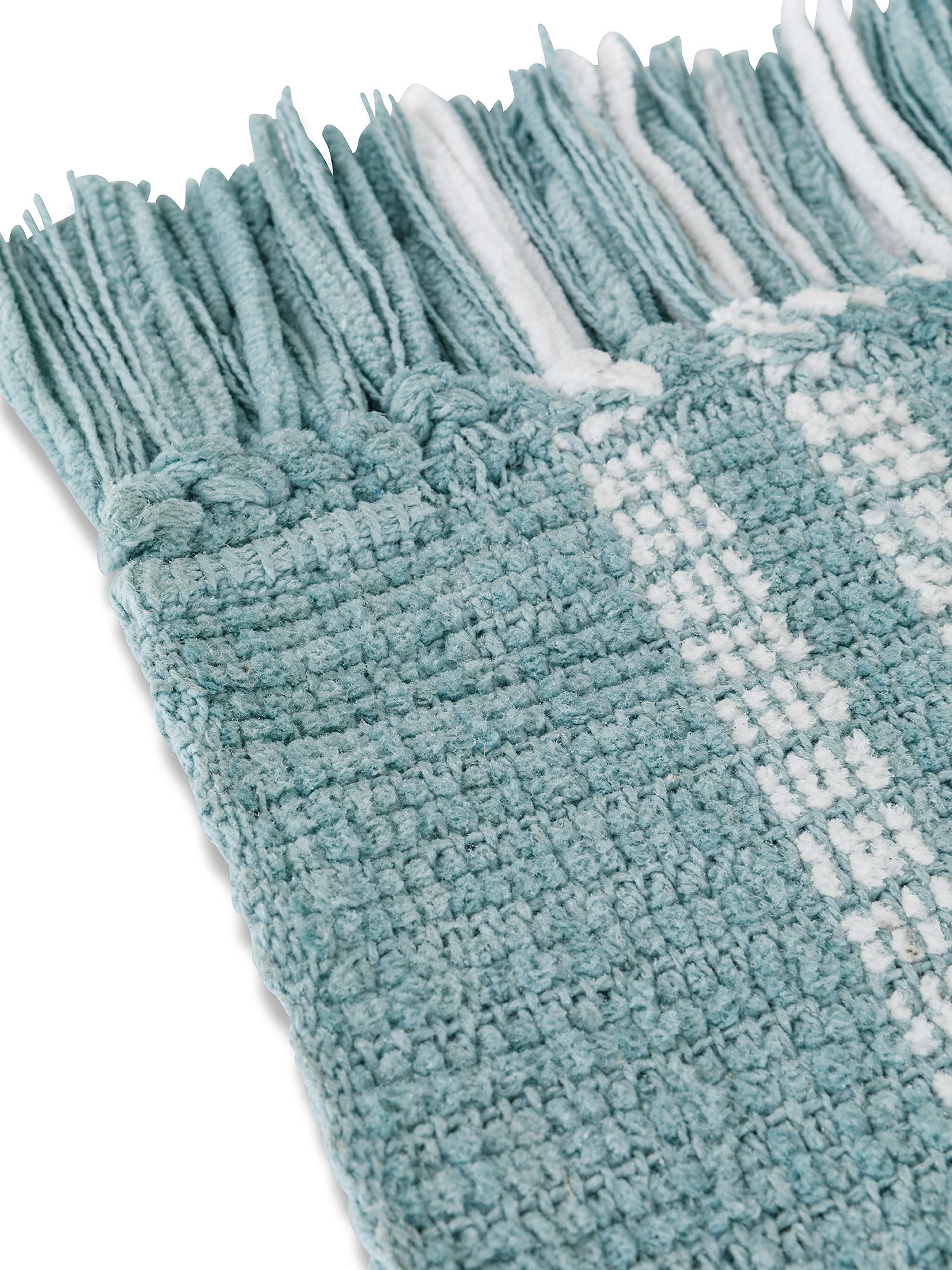 Micro cotton bath mat with fringes, Light Blue, large image number 2