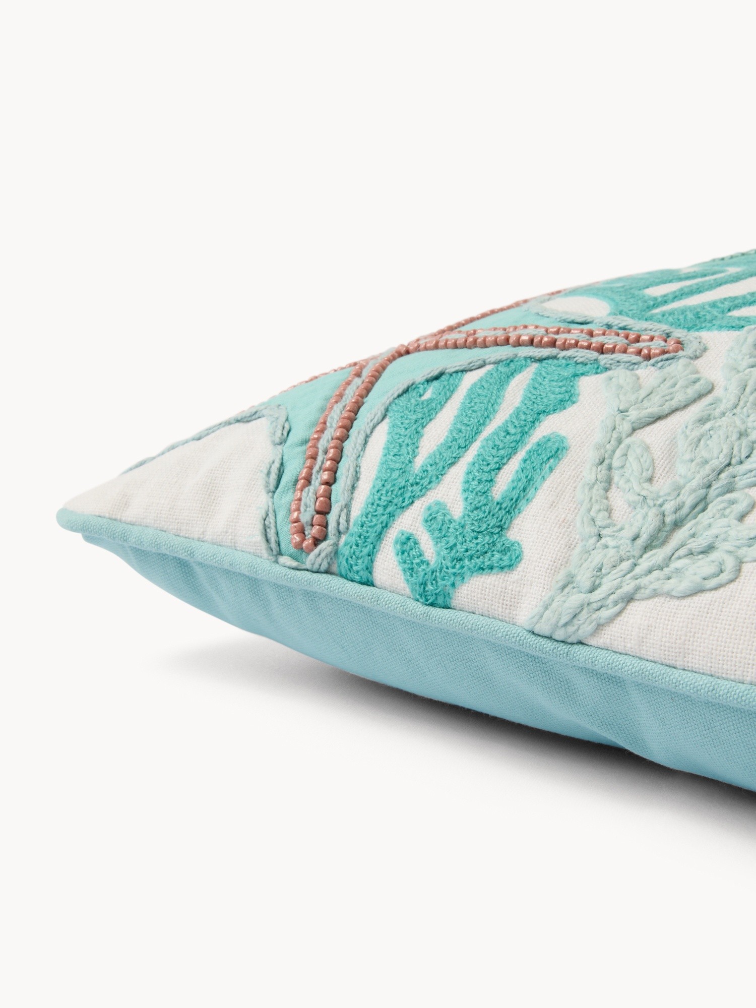 Embroidered Marine Cotton Cushion 45x45cm - Introductory Price, Multicolor, large image number 2