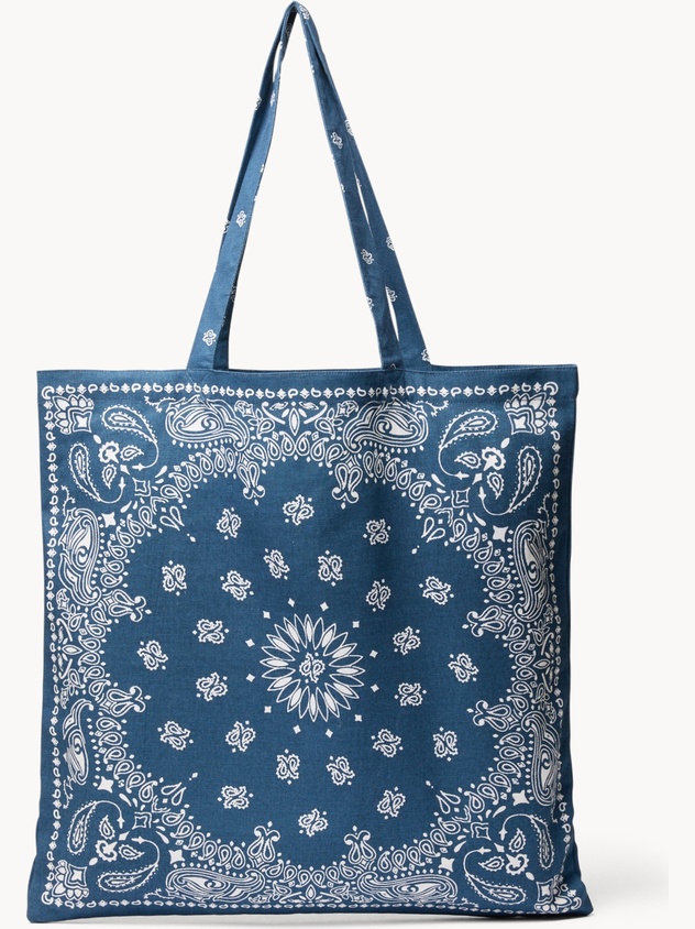 Pure cotton shopper with bandana print - Discounted Price