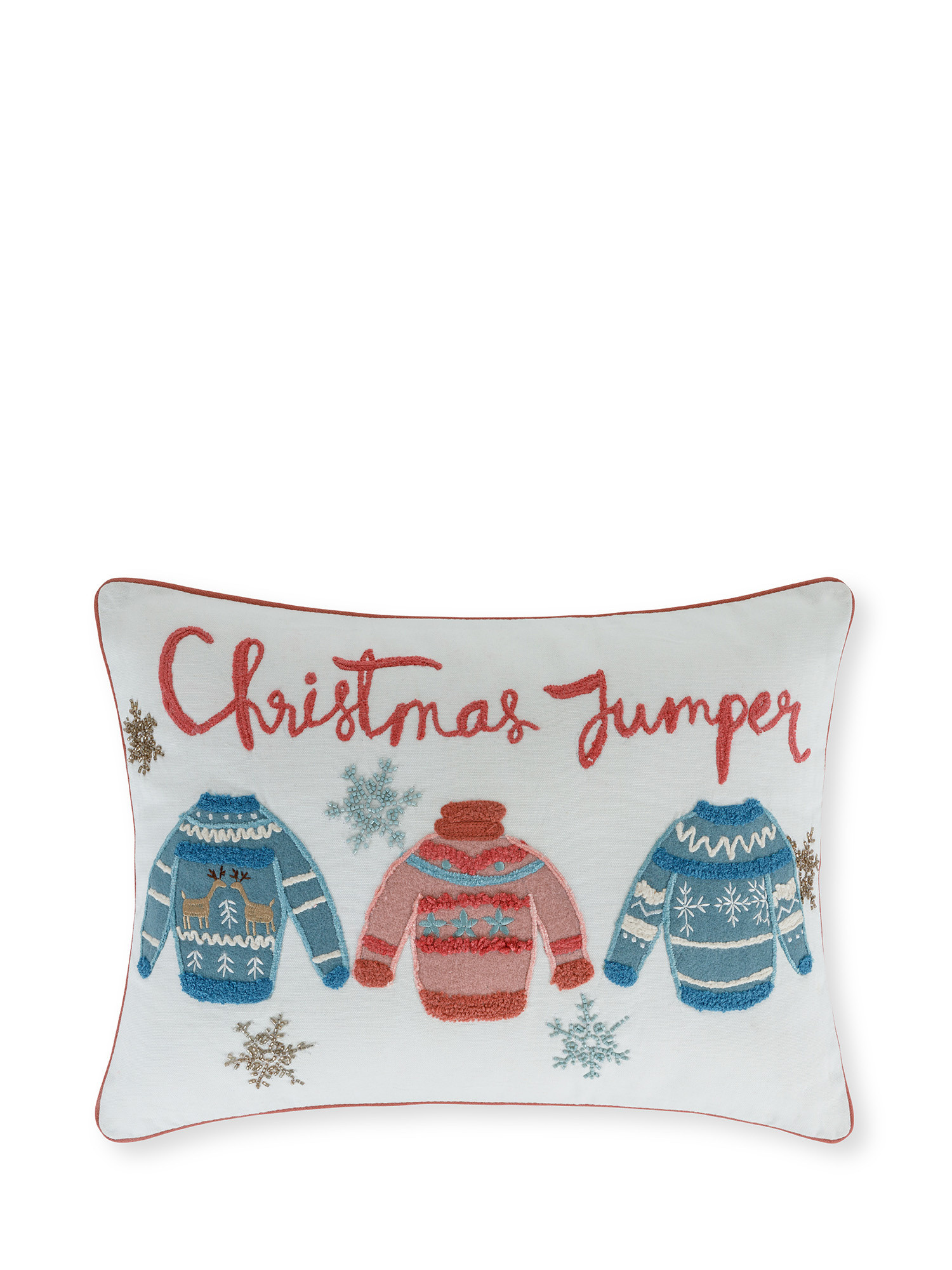 Cushion with Christmas sweaters pattern 35x50 cm, Multicolor, large image number 0