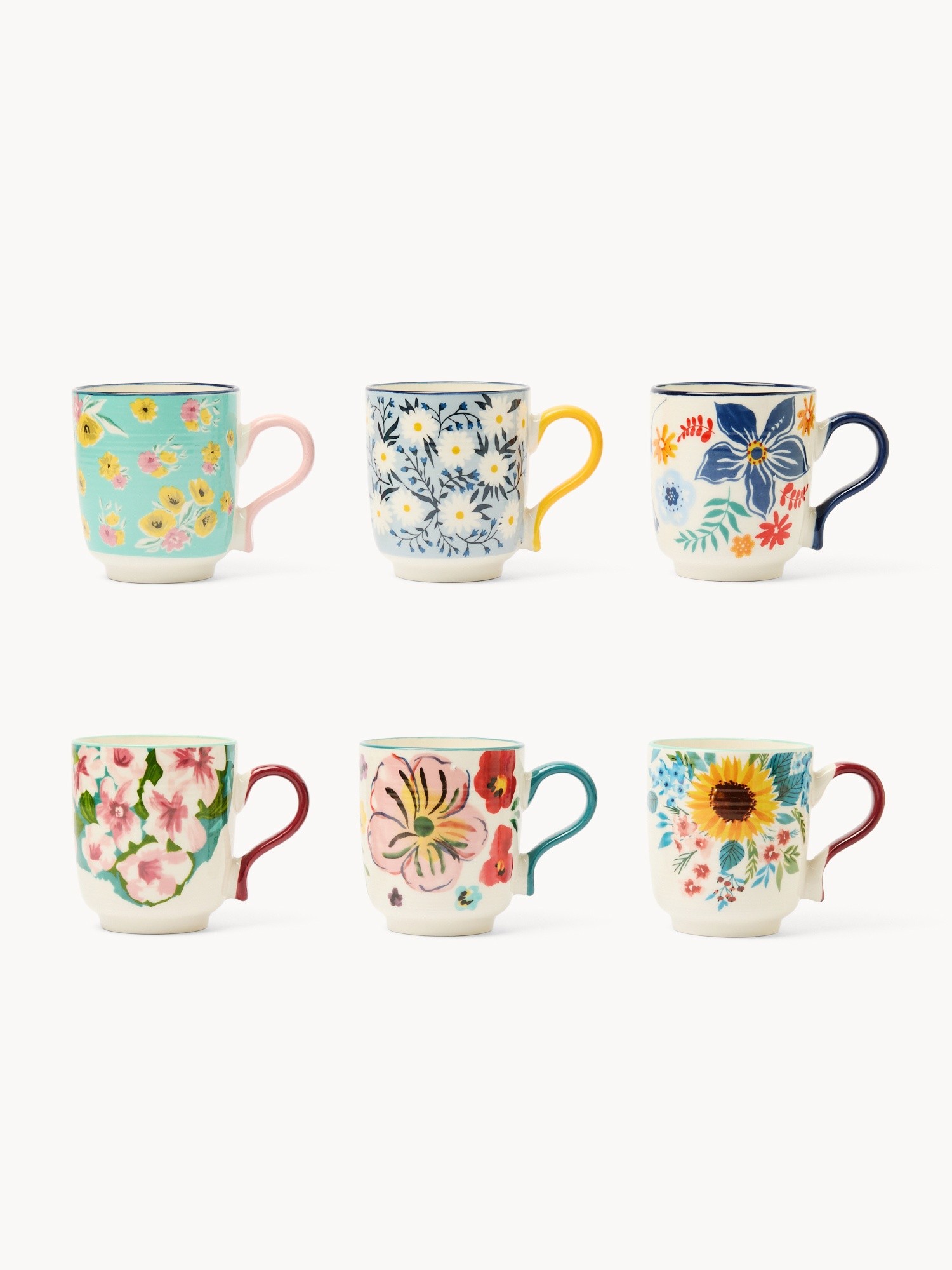 New bone china mug with flower motif - Discounted Price, Multicolor, large image number 0
