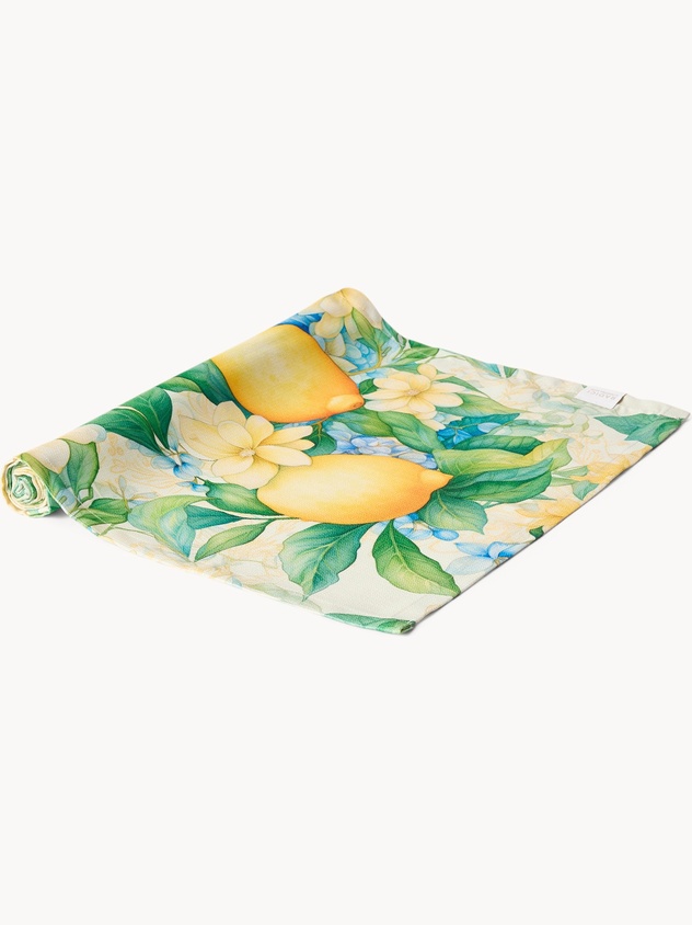 Runner in cotone Limoni by Tessiture Randi