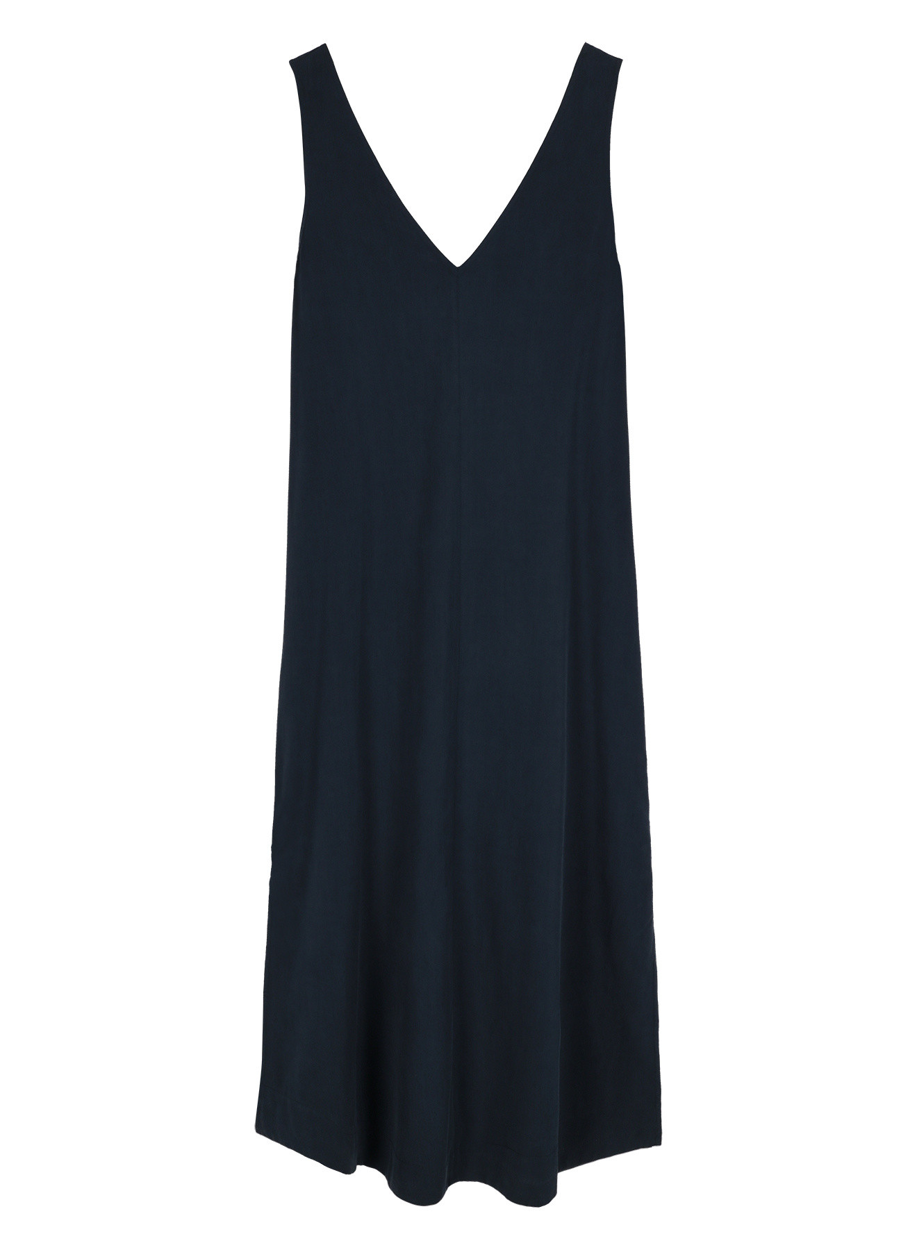 Sleeveless dress with V-neck, Dark Blue, large image number 0