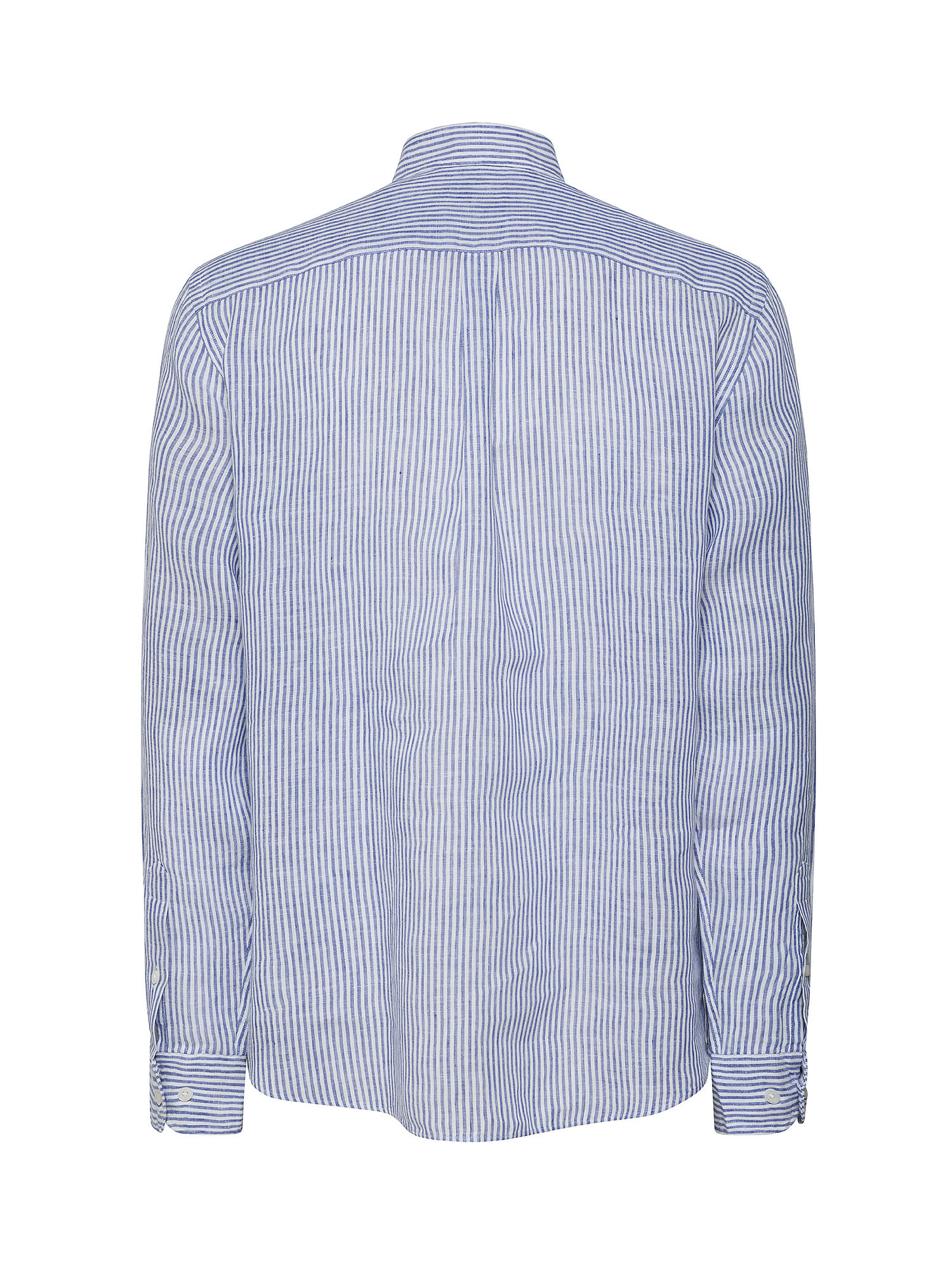 Luca D'Altieri - Tailor fit shirt in pure linen, Blue, large image number 1