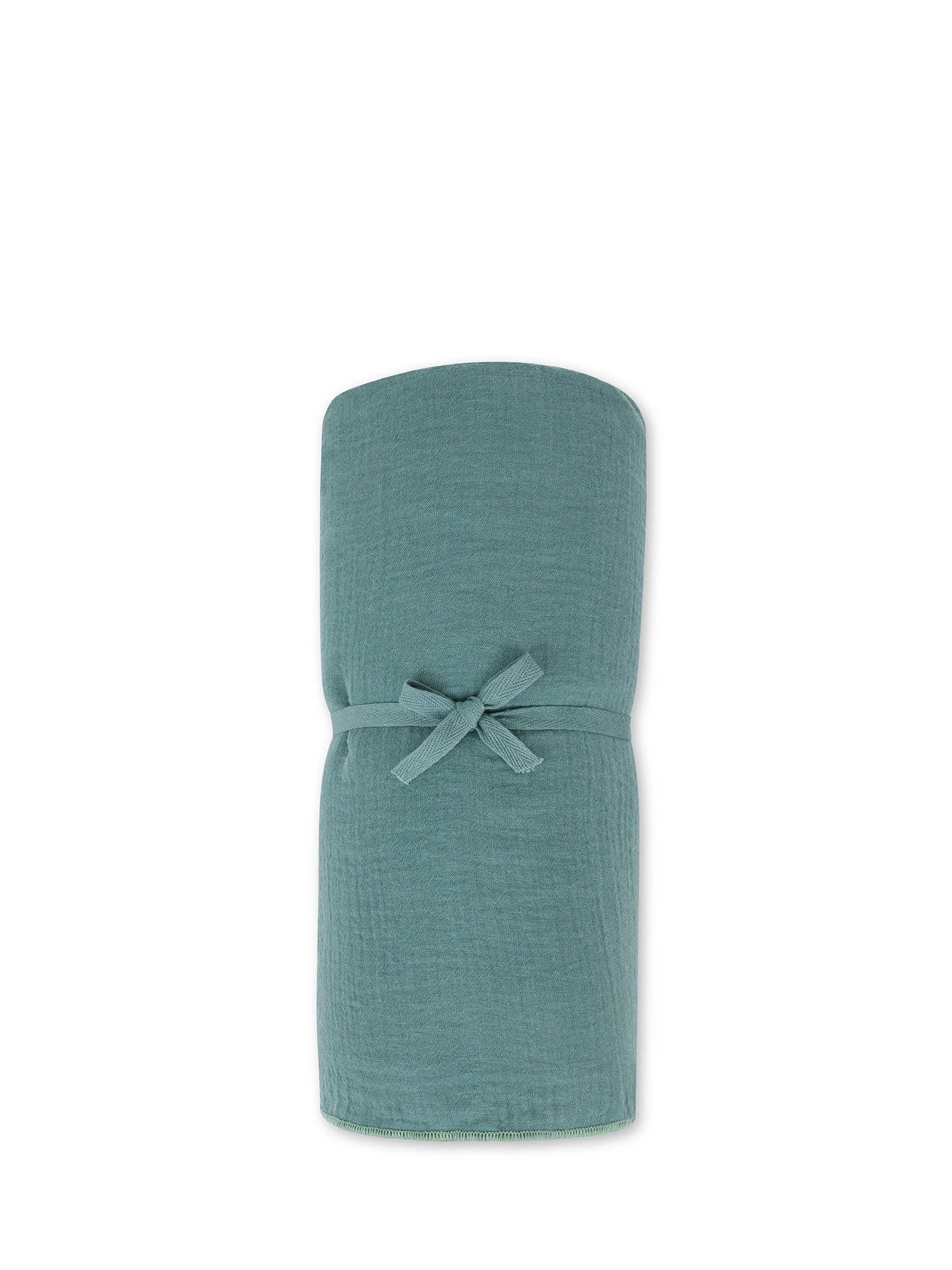 Solid color cotton gauze furnishing cloth, Teal, large image number 1