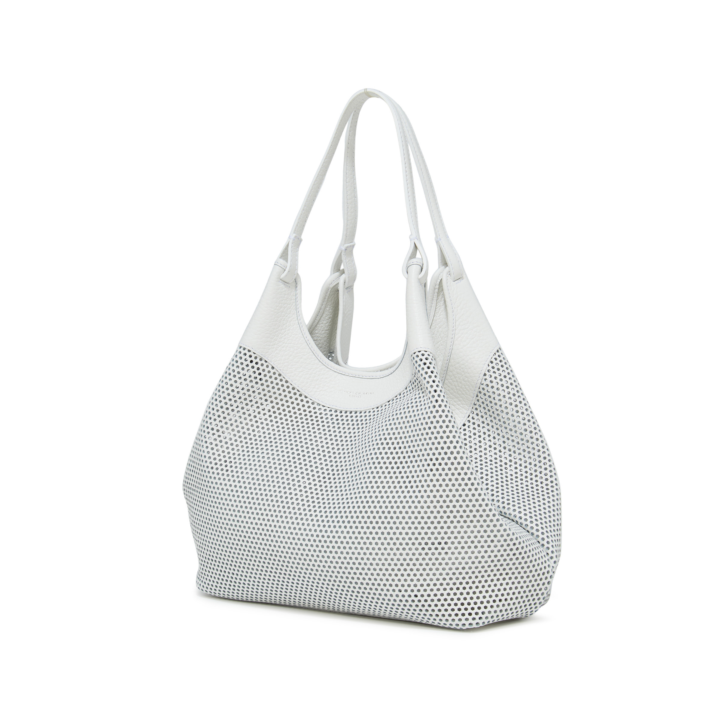 Gianni Chiarini - Dua bag in leather, White, large image number 1