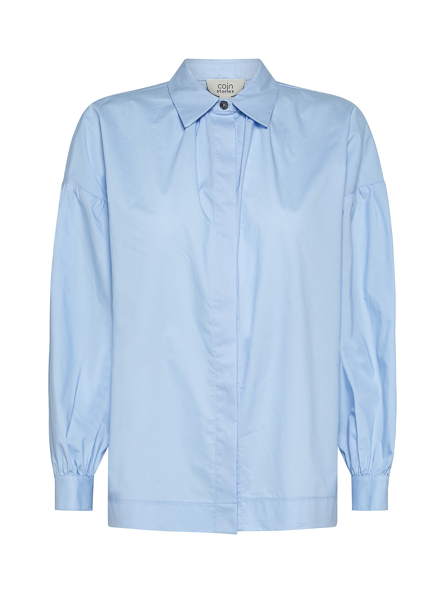 Shirt in popeline, Light Blue, large image number 0