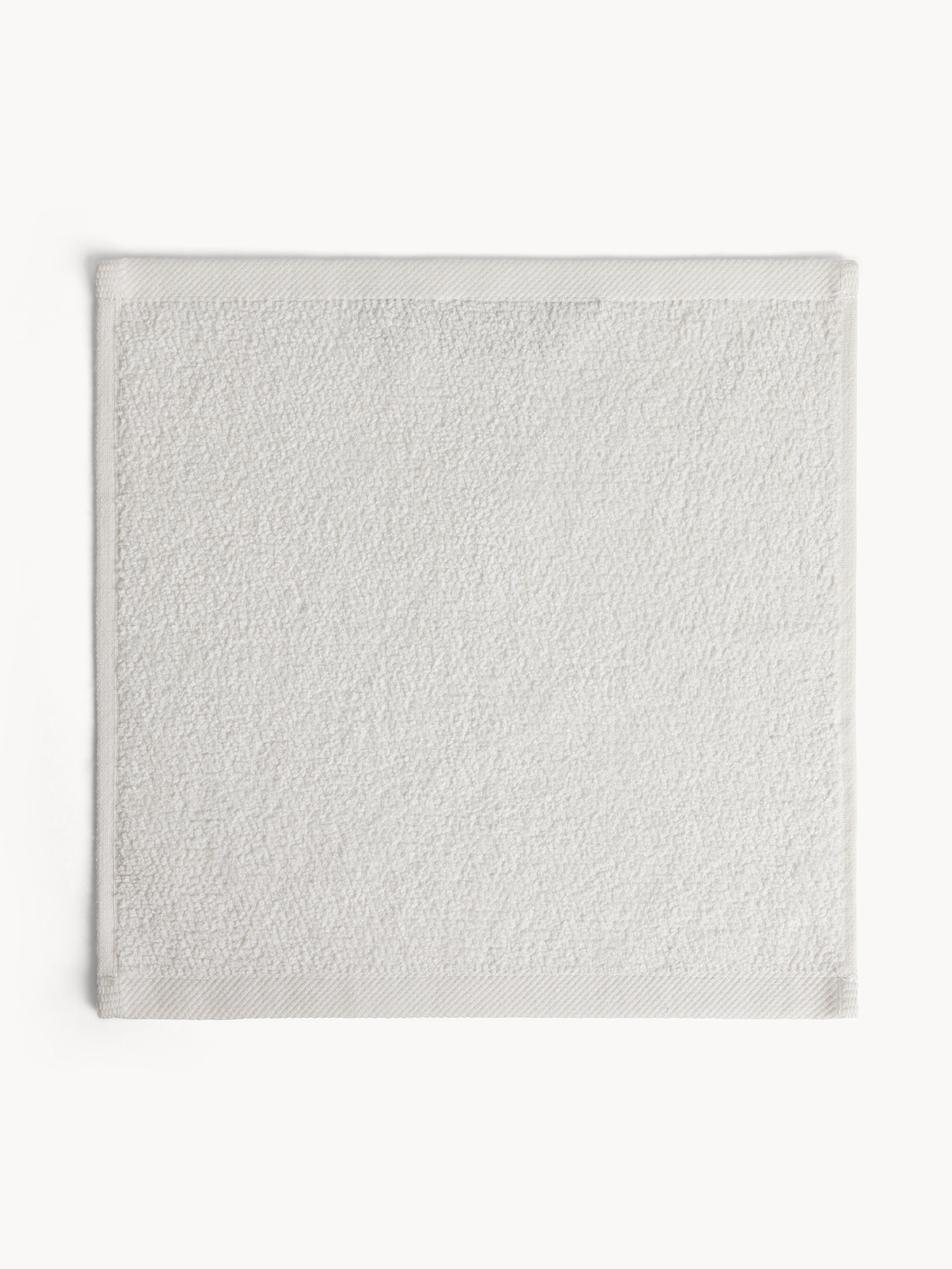 Basket of 4 plain cotton washcloths, White, large image number 1