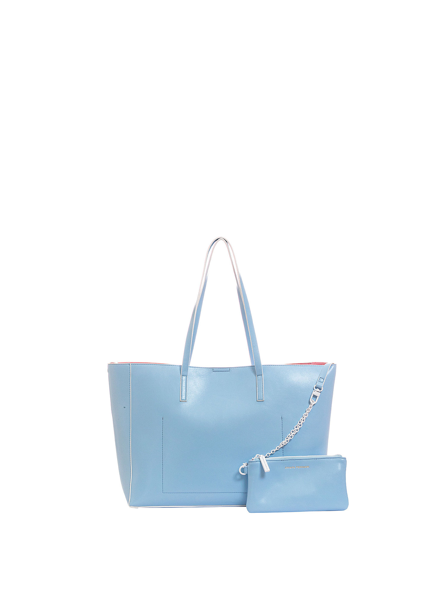 Chiara Ferragni - Shopping bag Range B eyelike buckle sketch, Light Blue, large image number 1