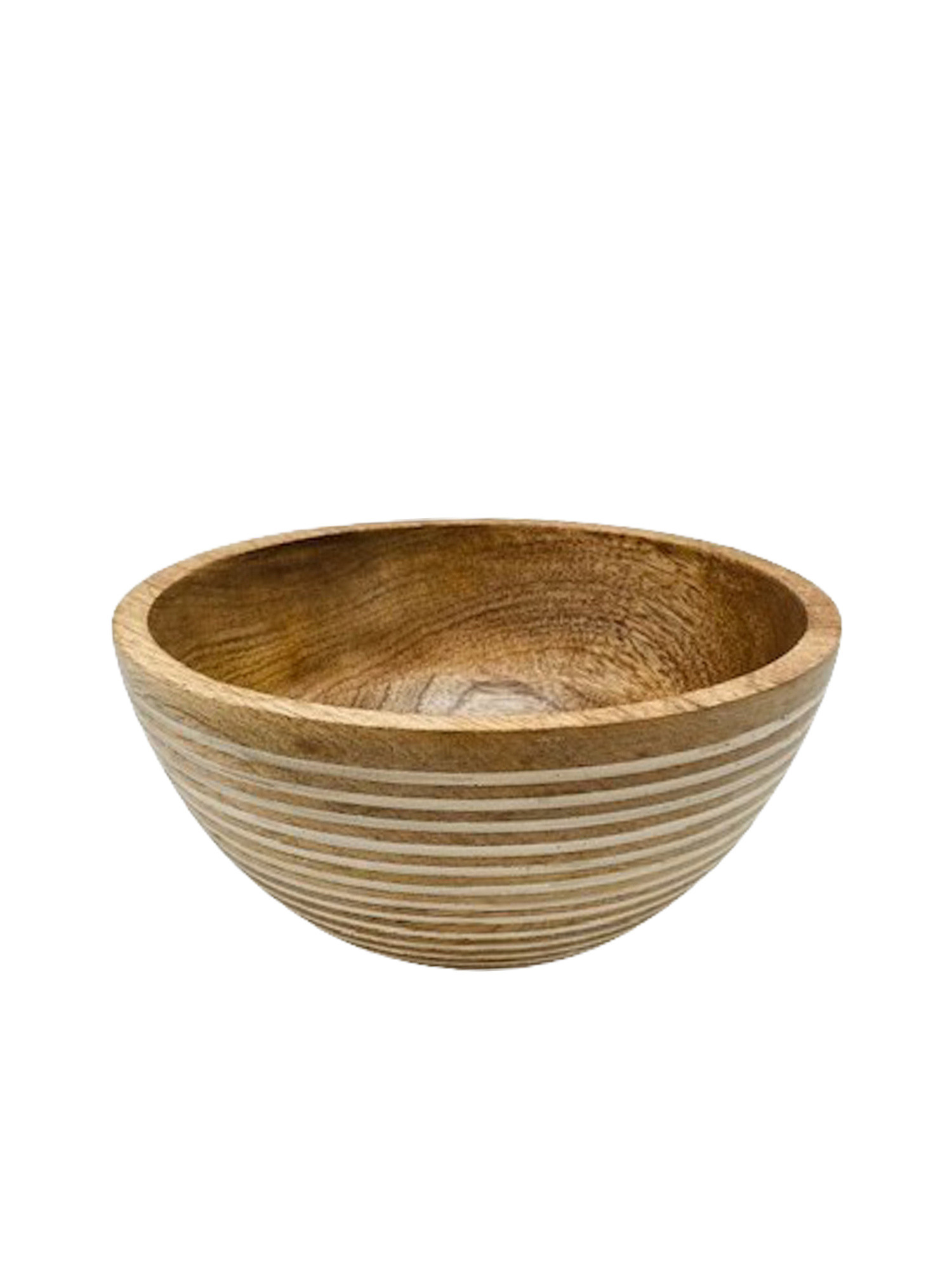 Striped mango wood cup, Beige, large image number 0