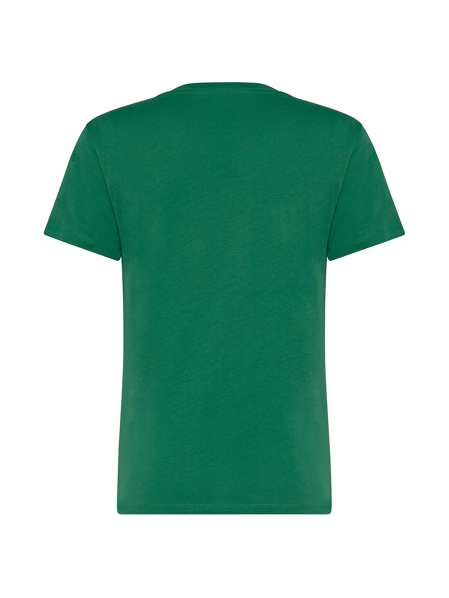 T-shirt con logo stampato, Verde, large image number 1