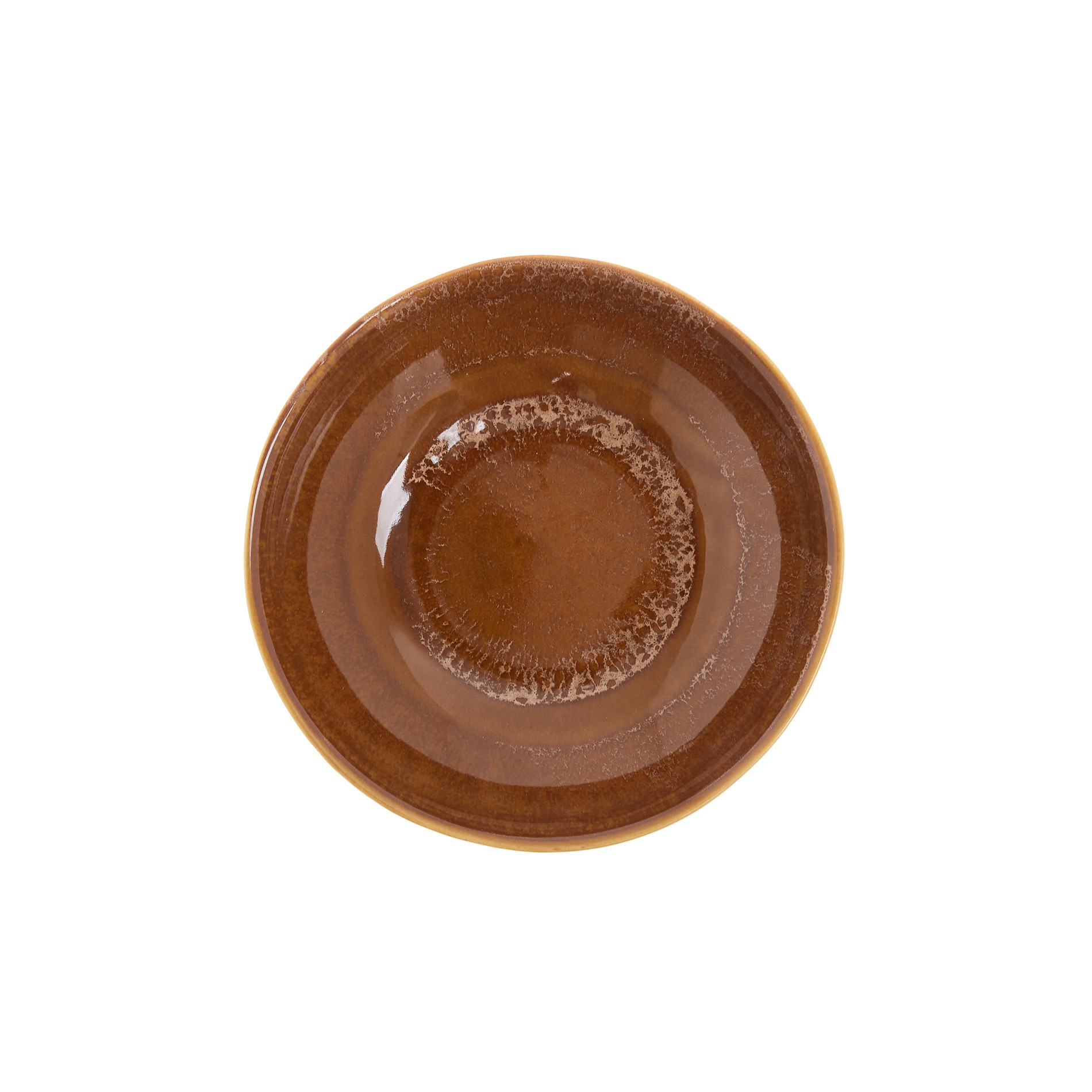 Ripple porcelain soup plate, Brown, large image number 1