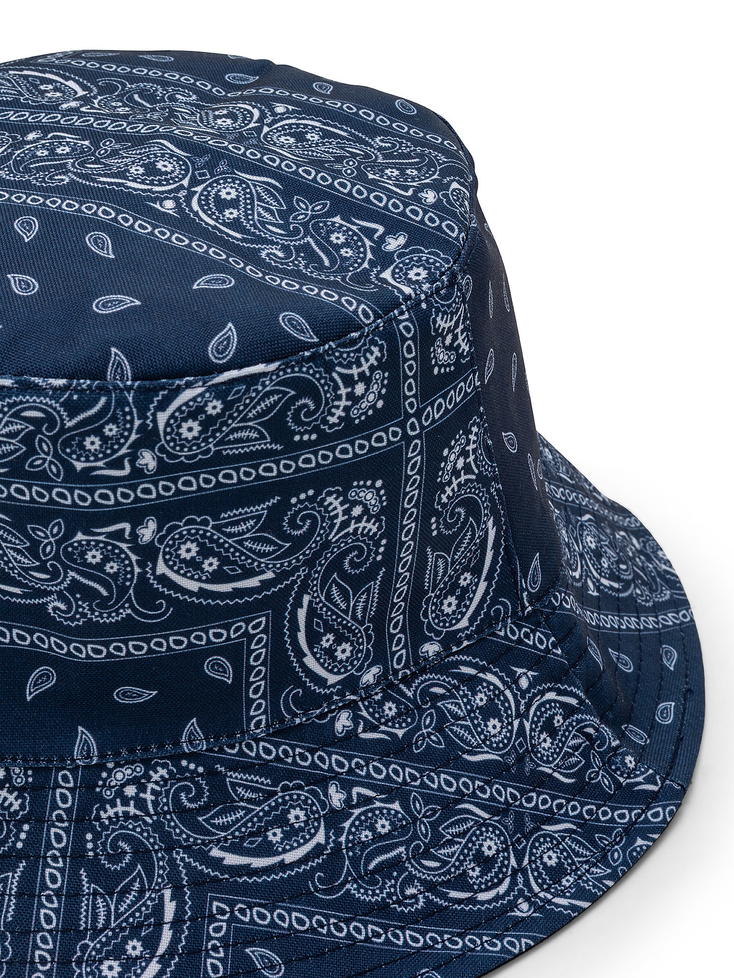 Cappello cloche stampa bandana, Blu, large