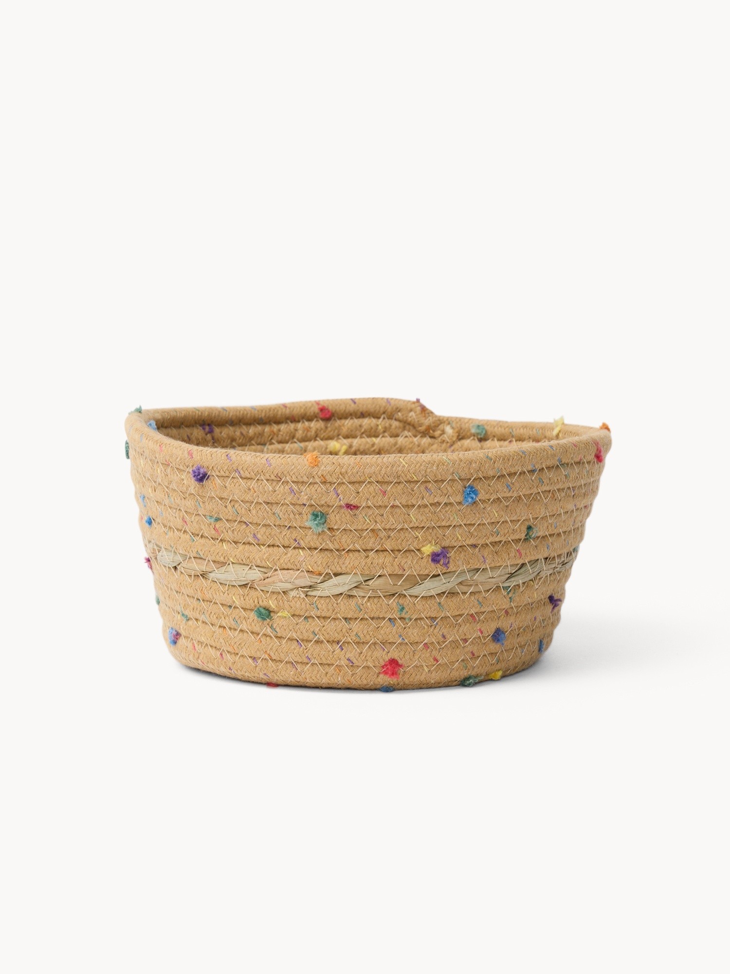 Kitchen basket with embossed polka dots - Introductory price, Natural, large image number 0